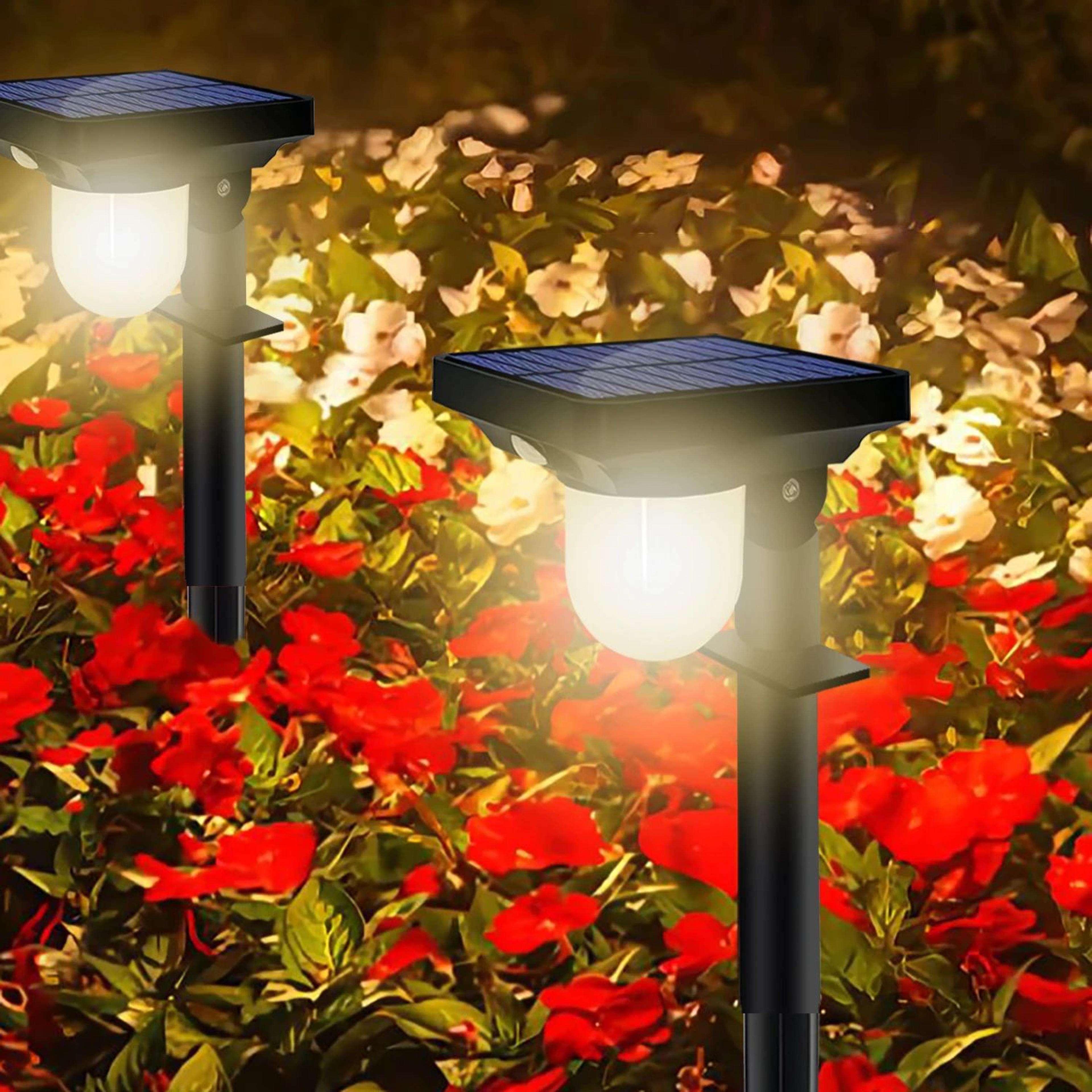LumiGuard Solar Wall Lights With Motion Sensor Outdoor Light 0