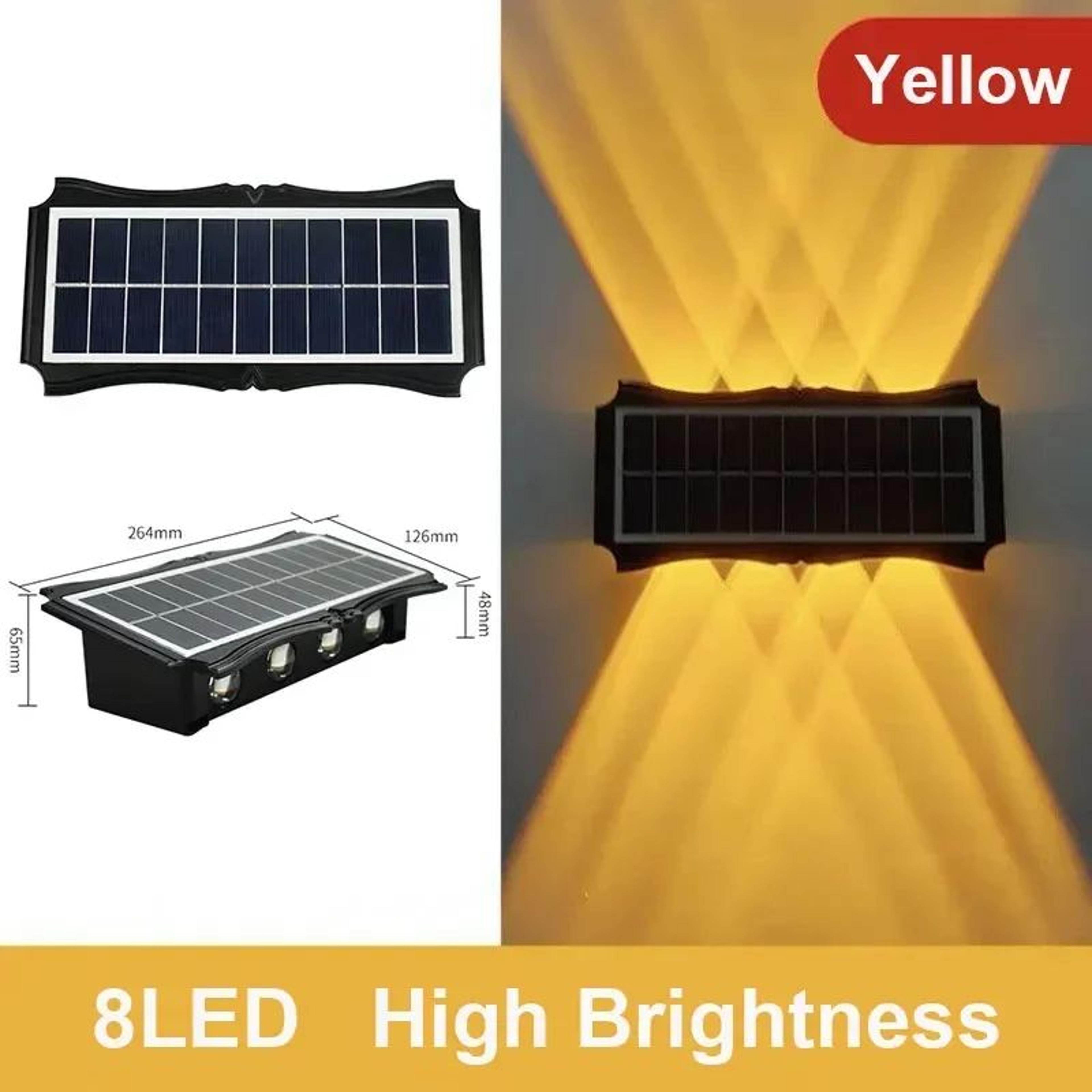 LumaRise Solar Wall Lights Outdoor Waterproof Up And Down LED Sconce 12