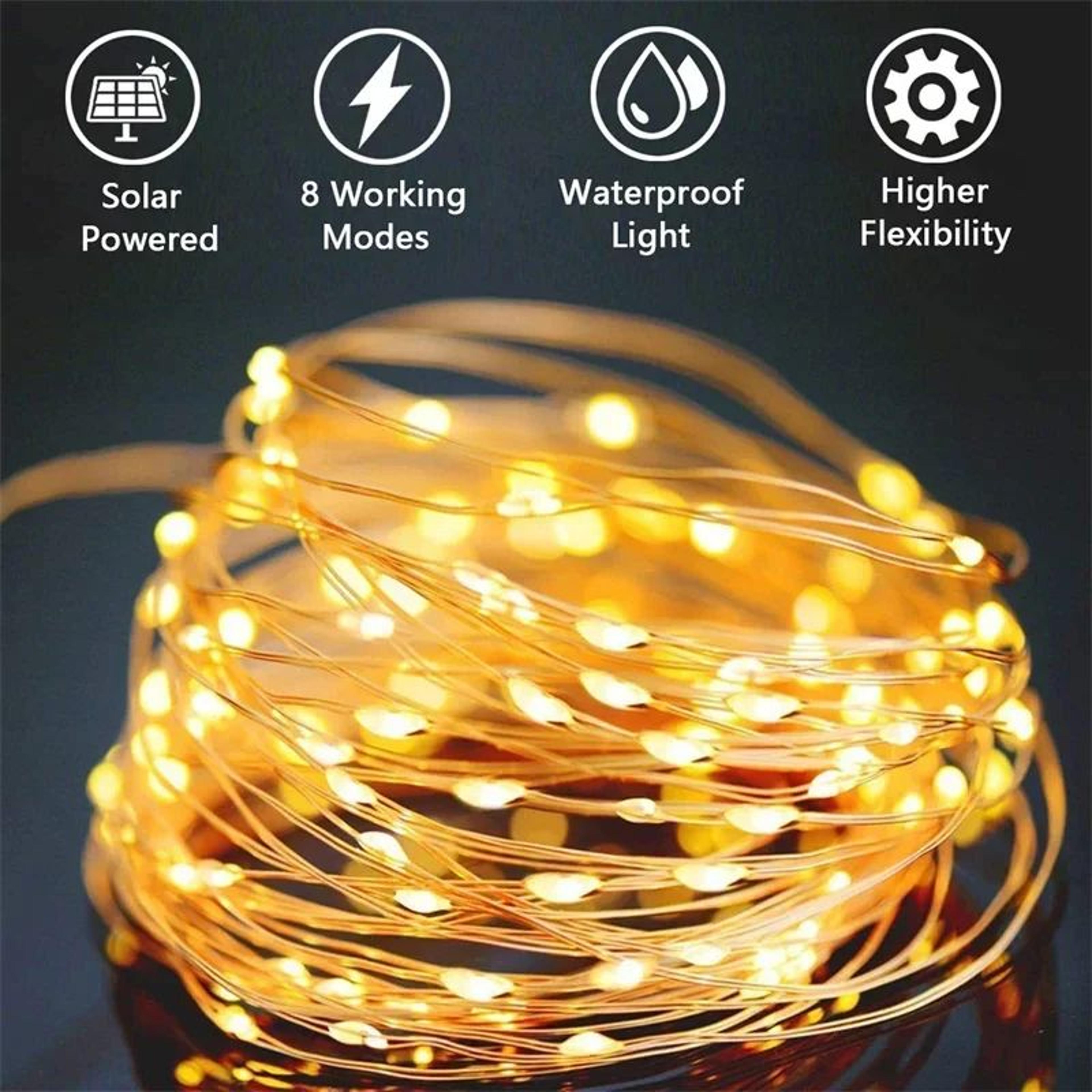 LumiGlow 32M Solar String Lights With 300 LEDs And 8 Lighting Modes 1