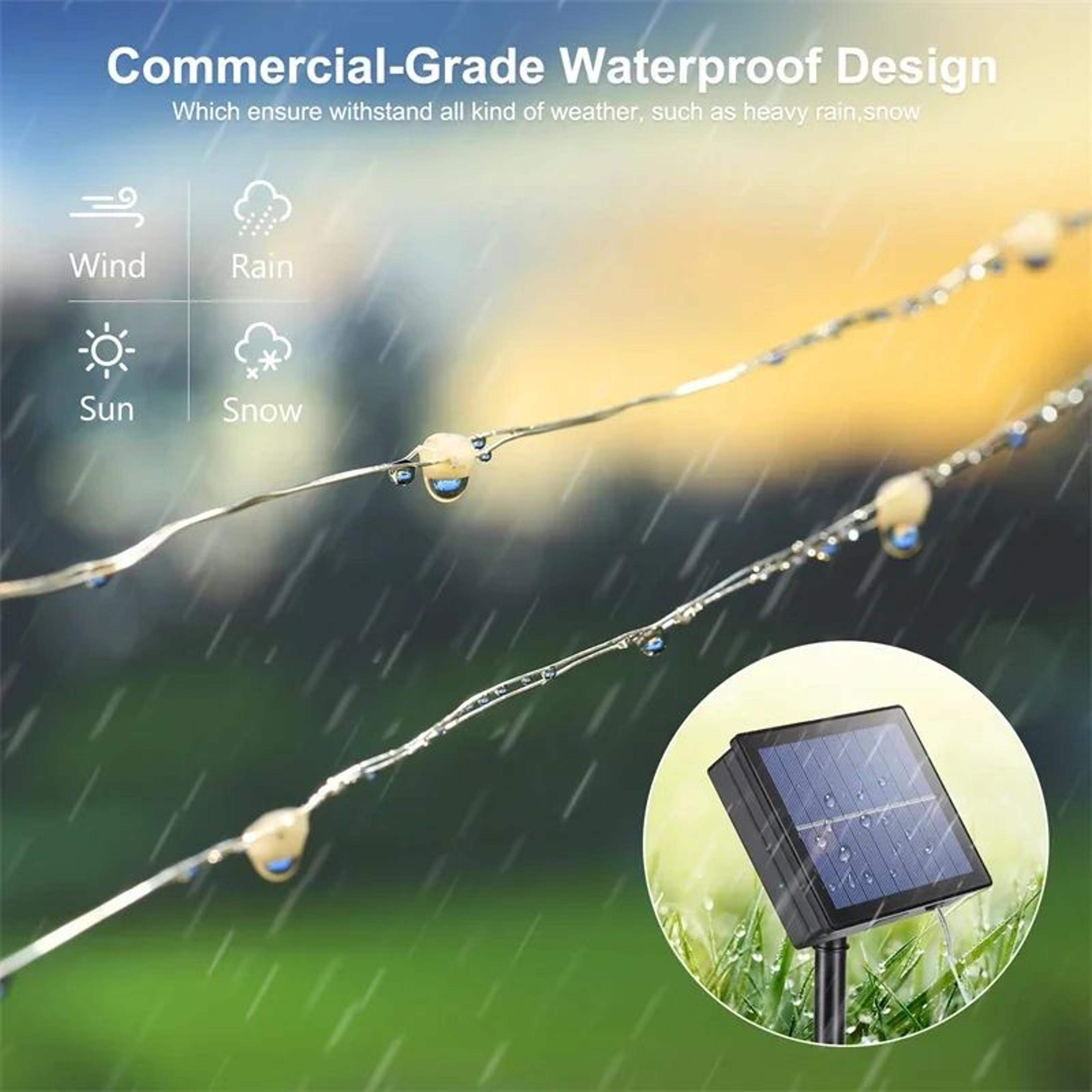 LumiGlow 32M Solar String Lights With 300 LEDs And 8 Lighting Modes 3