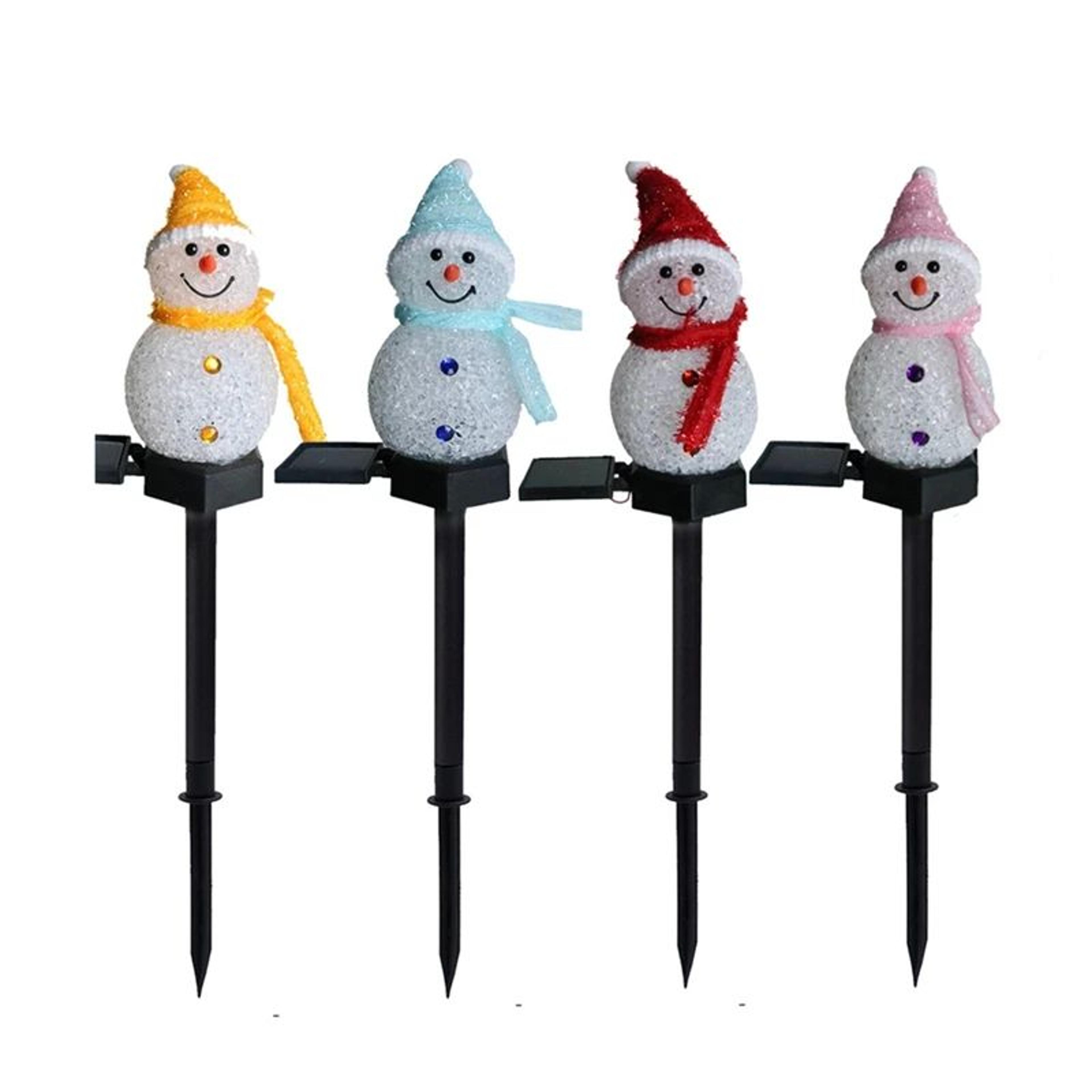 FrostyGlow Solar Snowman Pathway Light For Christmas Yard Decor 1