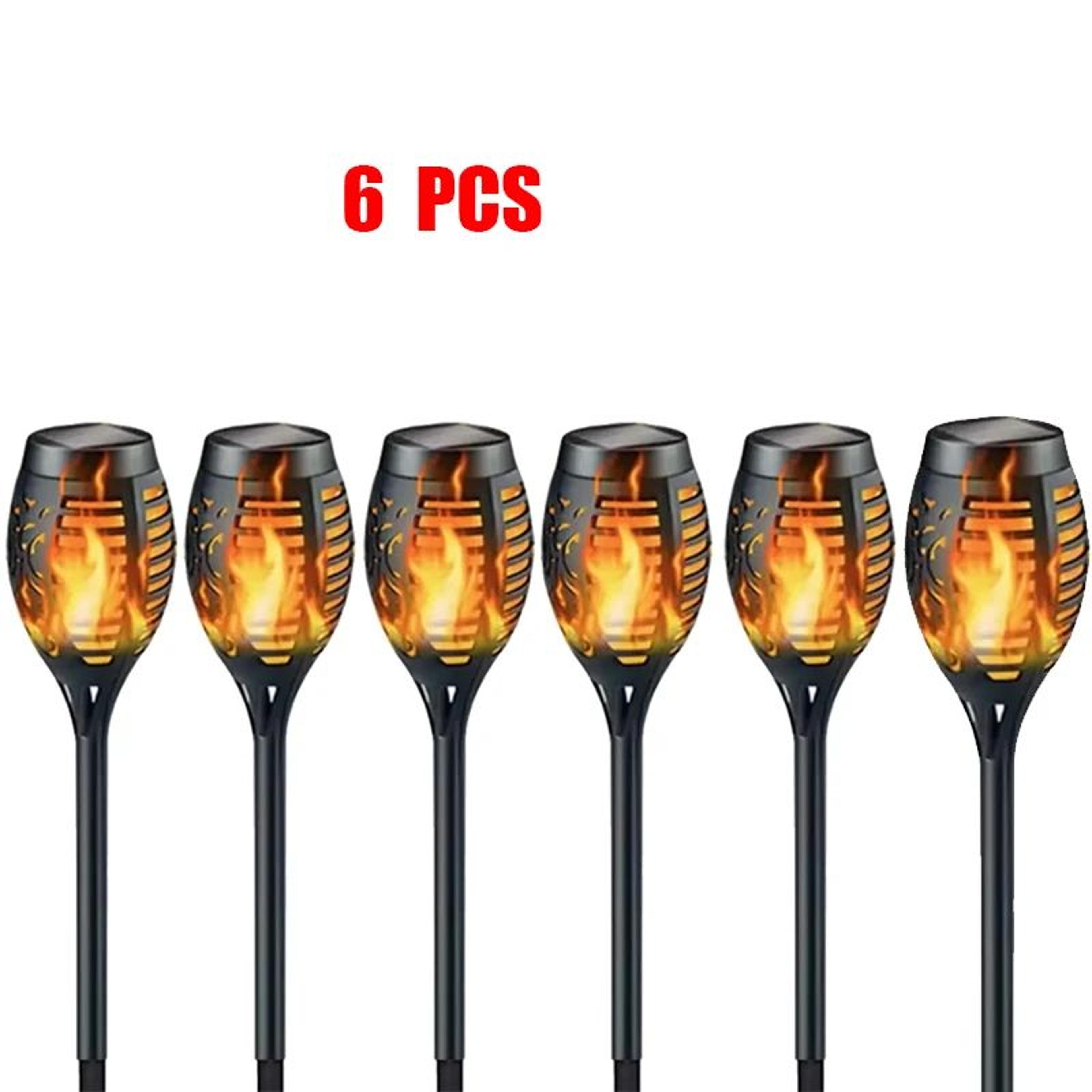 SolarGlow Flickering Flame Solar Torch Lights For Garden And Pathways 6