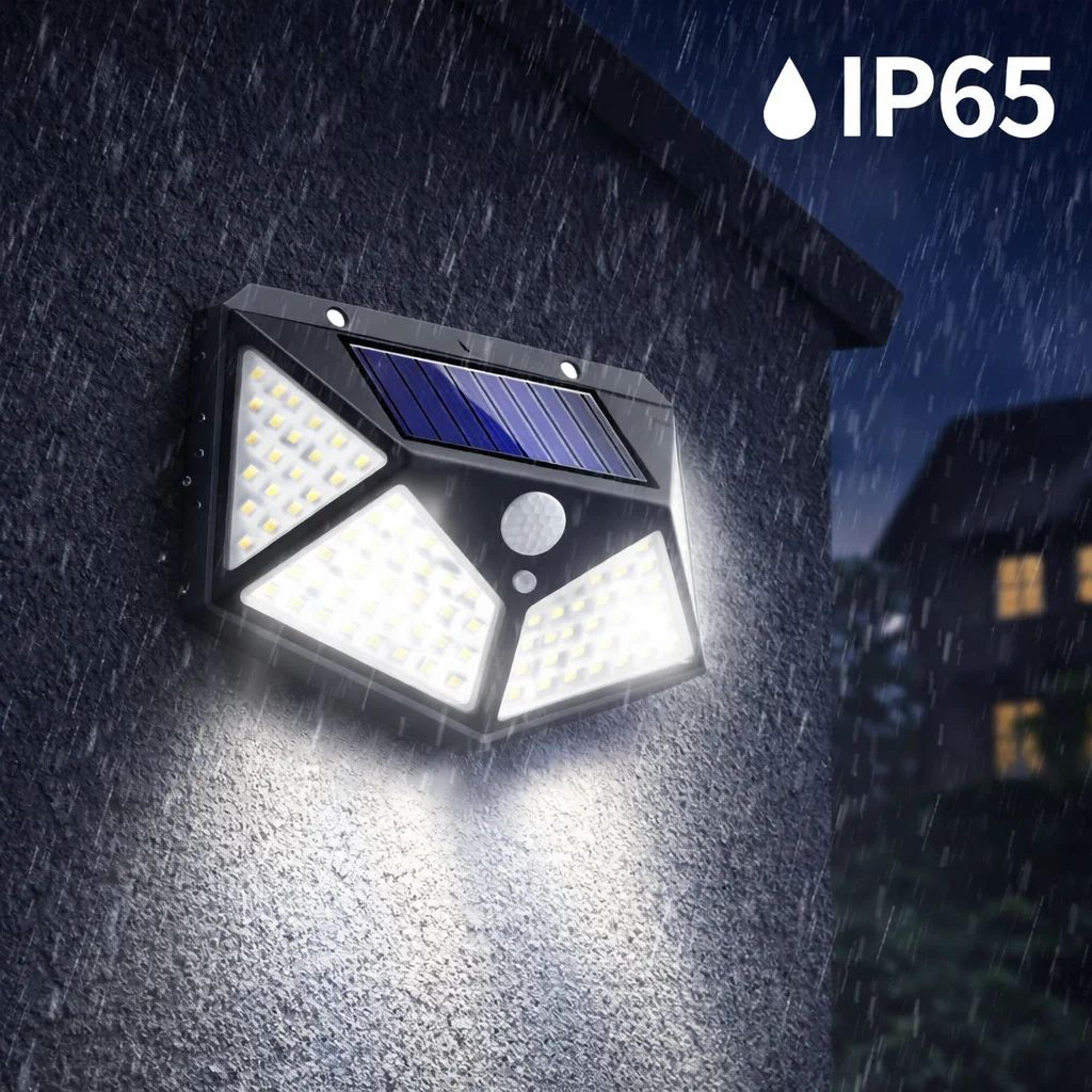 BrightGuard 100 LED Solar Motion Sensor Light Outdoor Waterproof Security Lamp 0