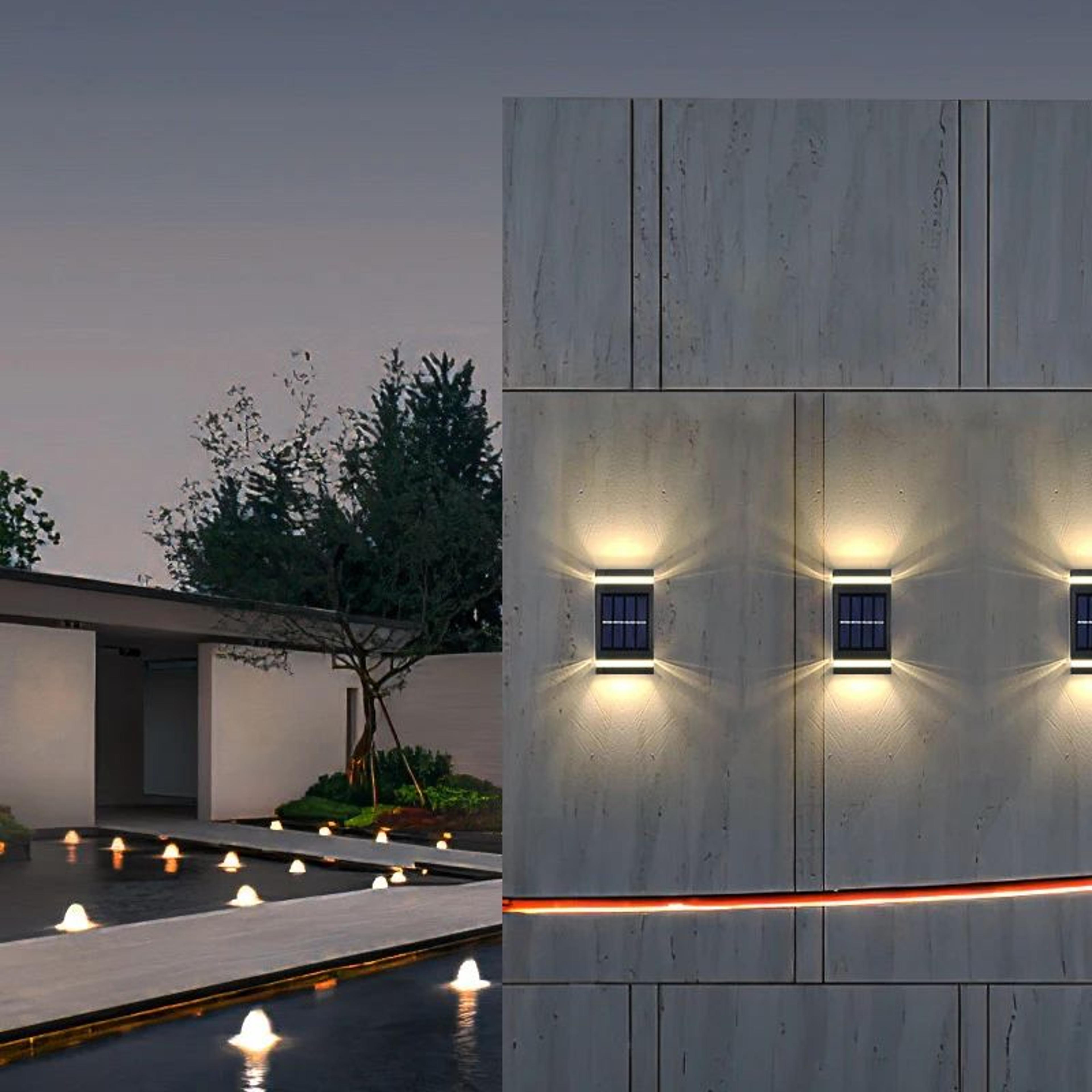 LumaRise Solar Up Down Wall Light  Waterproof Outdoor LED Sconce 4