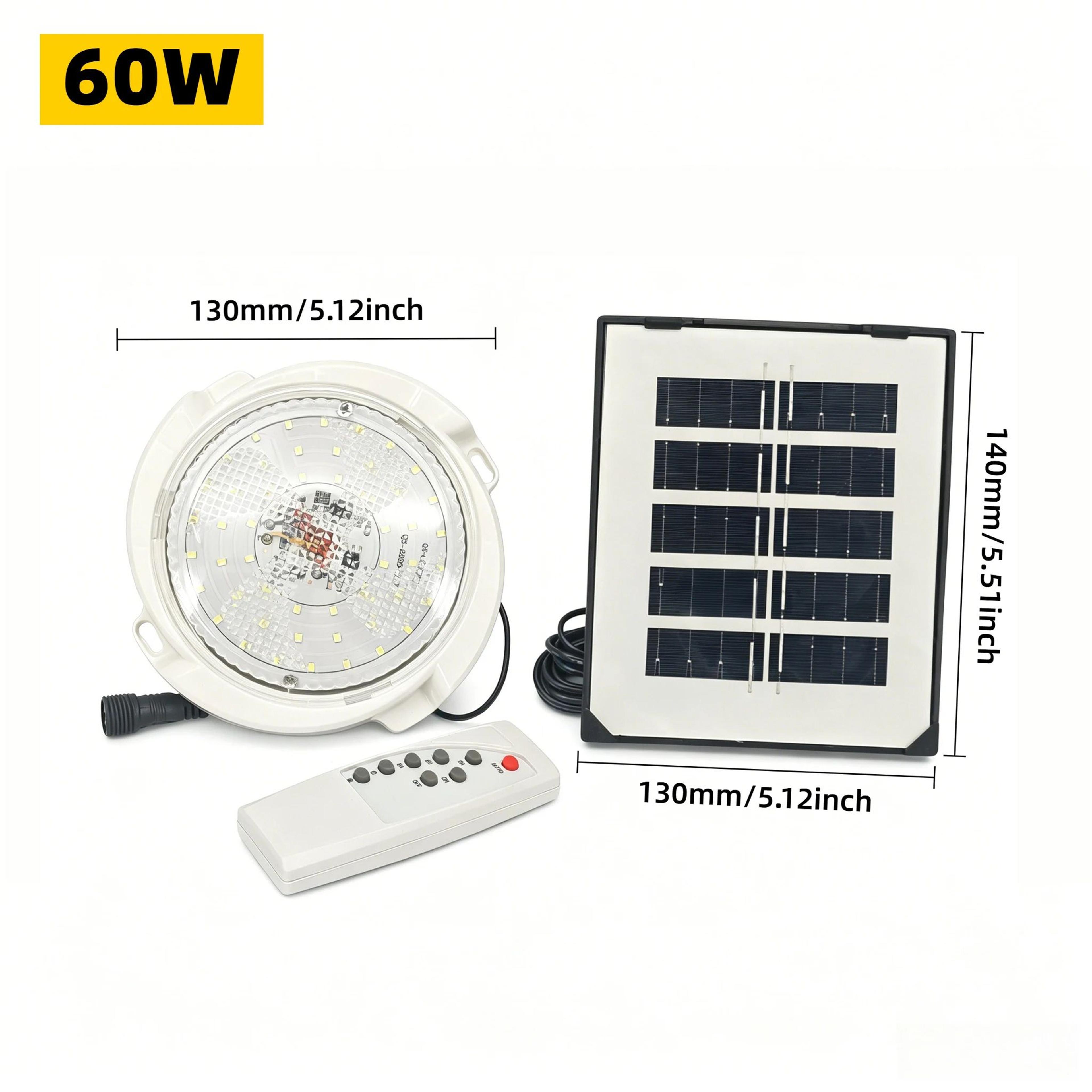 SunHaven 500W Solar LED Ceiling Light With Remote Control 8