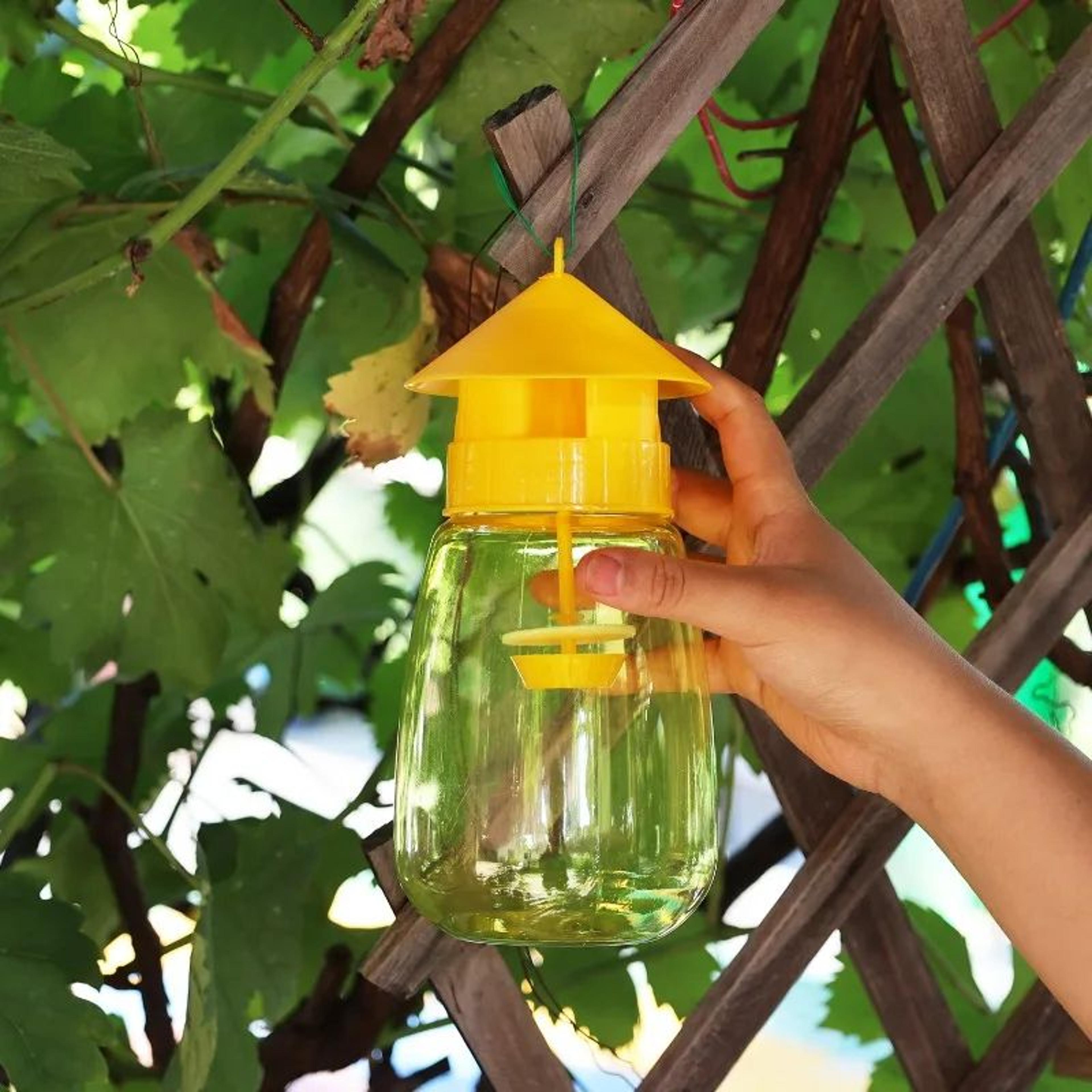 GardenGuard Large Capacity Fruit Fly Trap And Wasp Trap With Hanging Attractant 4