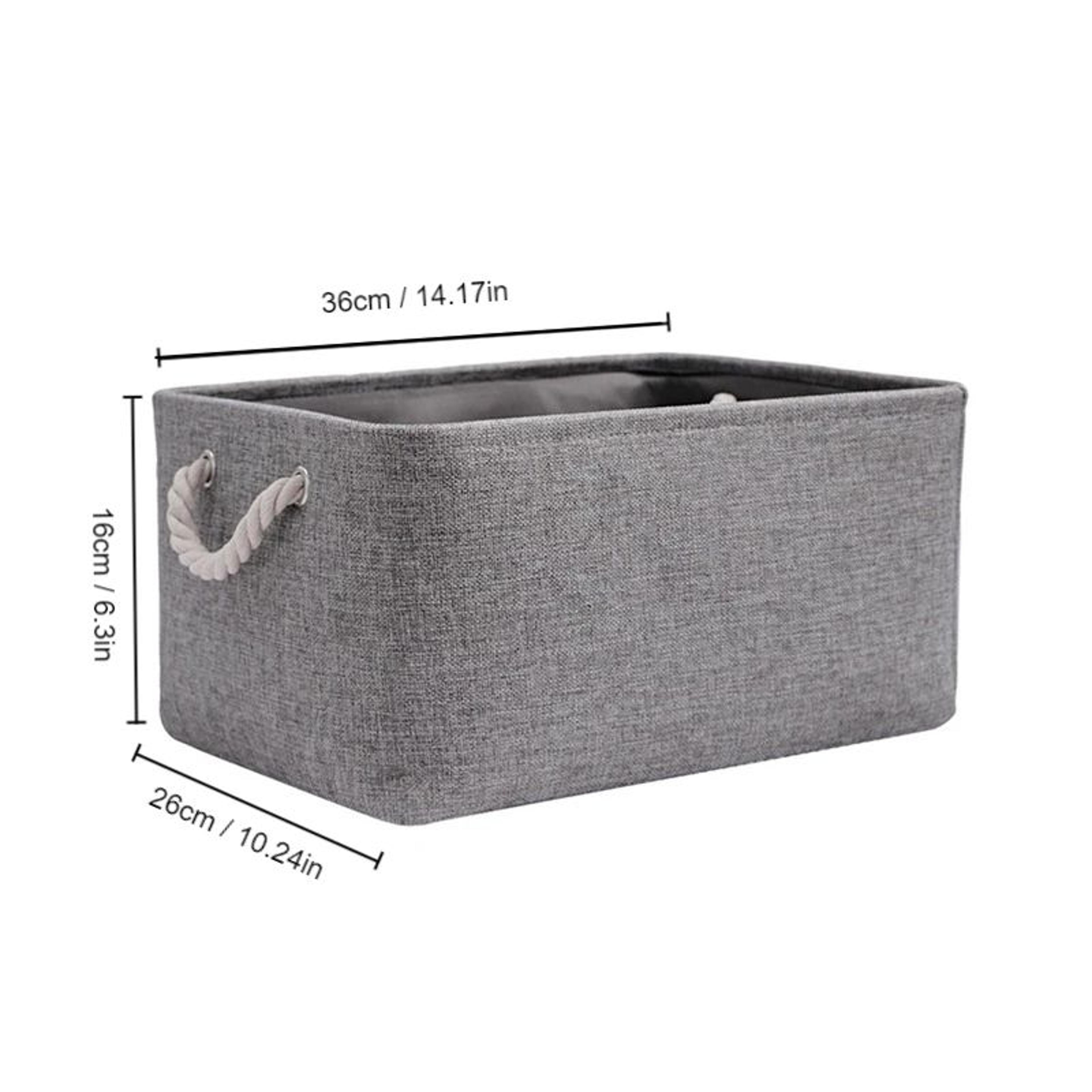 SereneFold Collapsible Linen Storage Basket With Handles 9