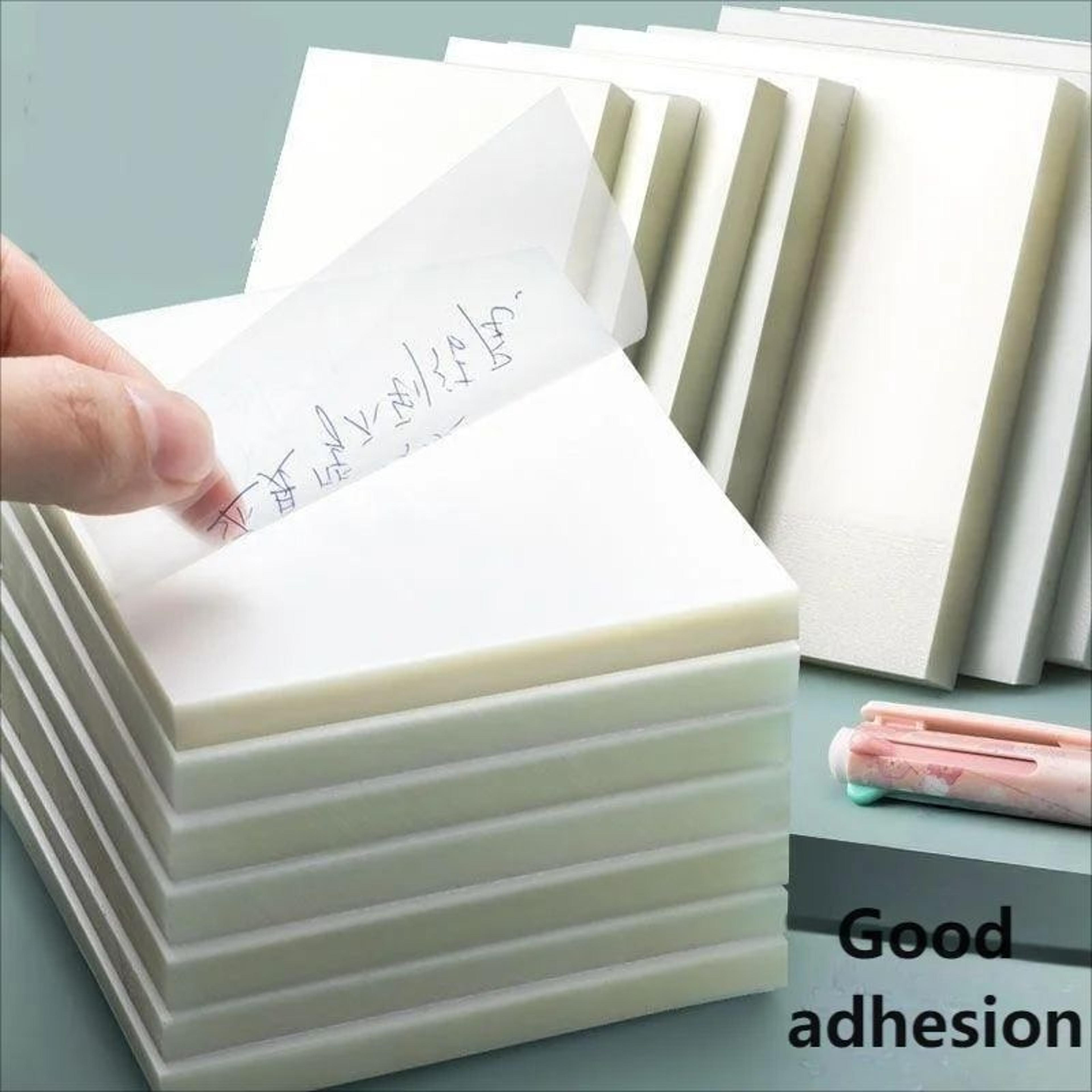 2pcs clearview transparent sticky notes – reusable fluorescent page markers