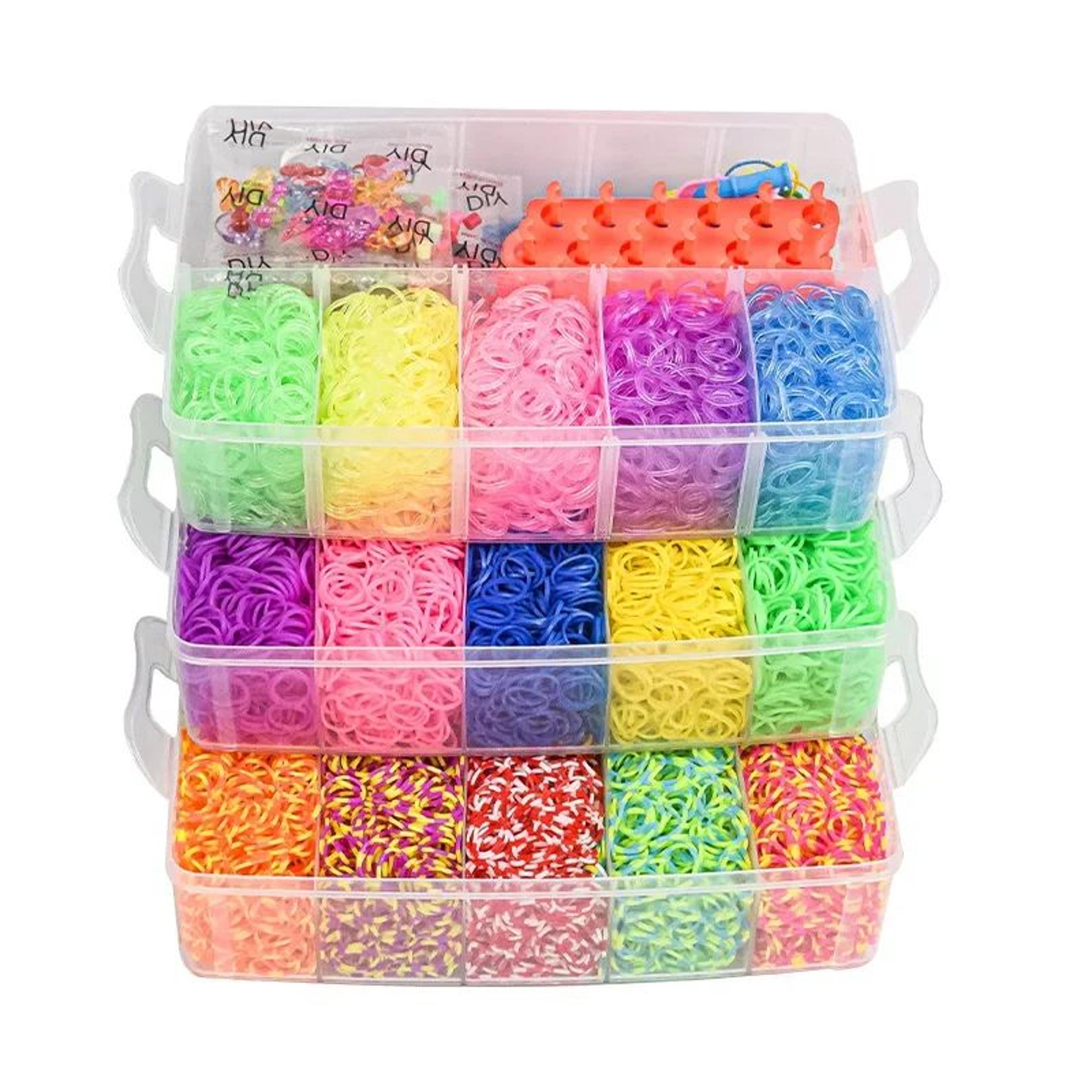 GlowCraft 15000Piece Loom Bands Kit With Luminous Rainbow Colors 6