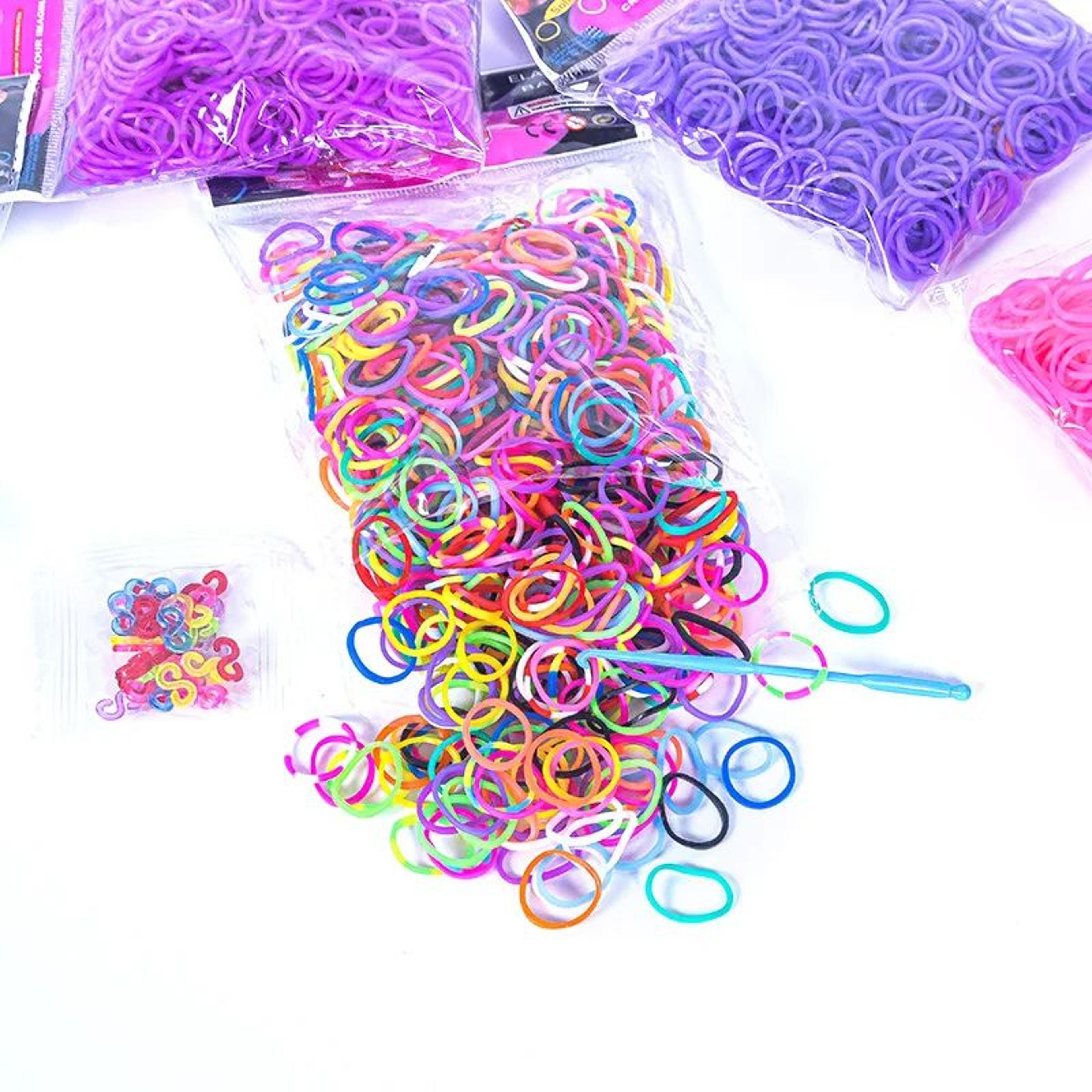 600PCS Colorful Loom Bands Bracelet Making Kit For DIY Friendship Jewelry 4