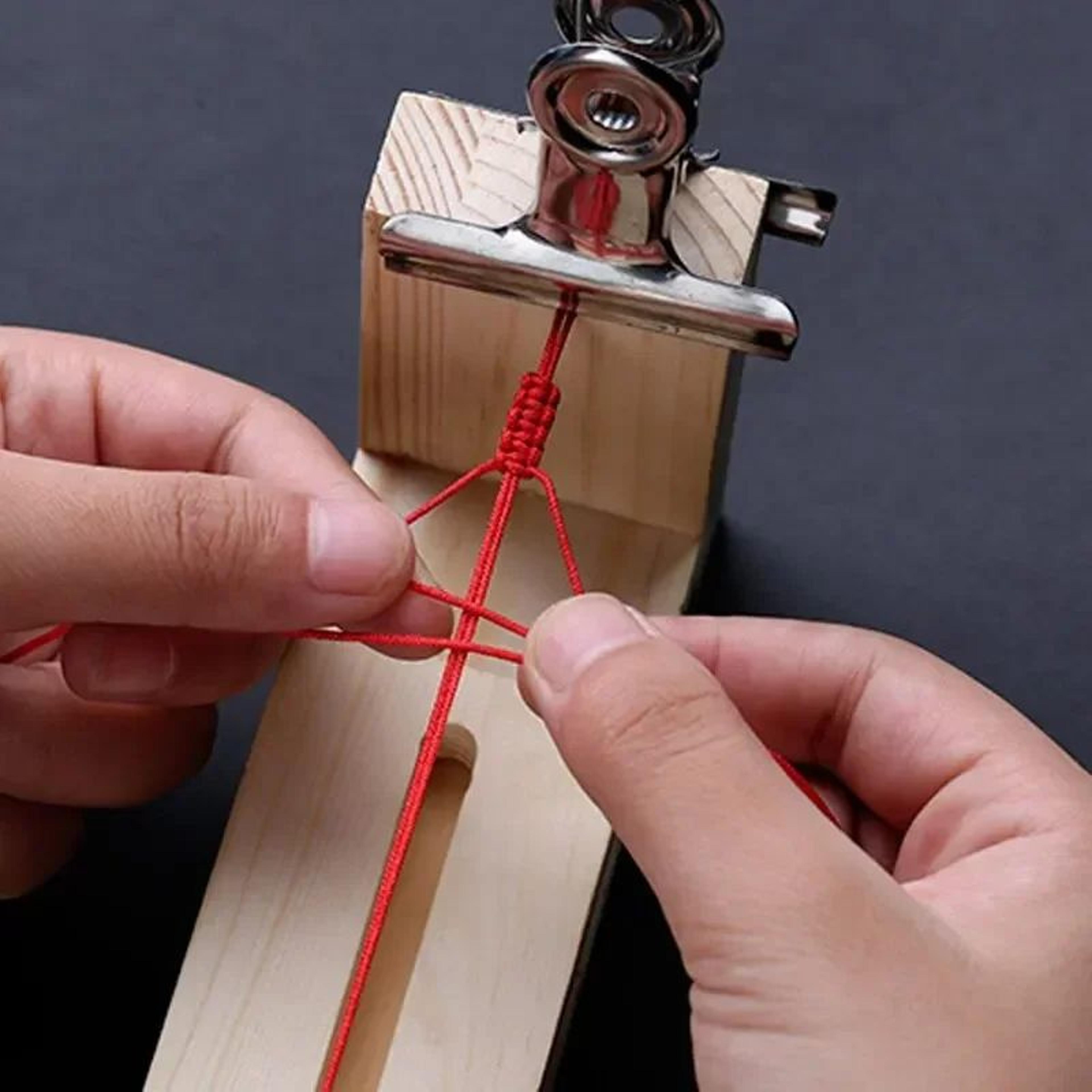 Wooden Bracelet Braiding Frame DIY Jewelry Making Tool 3