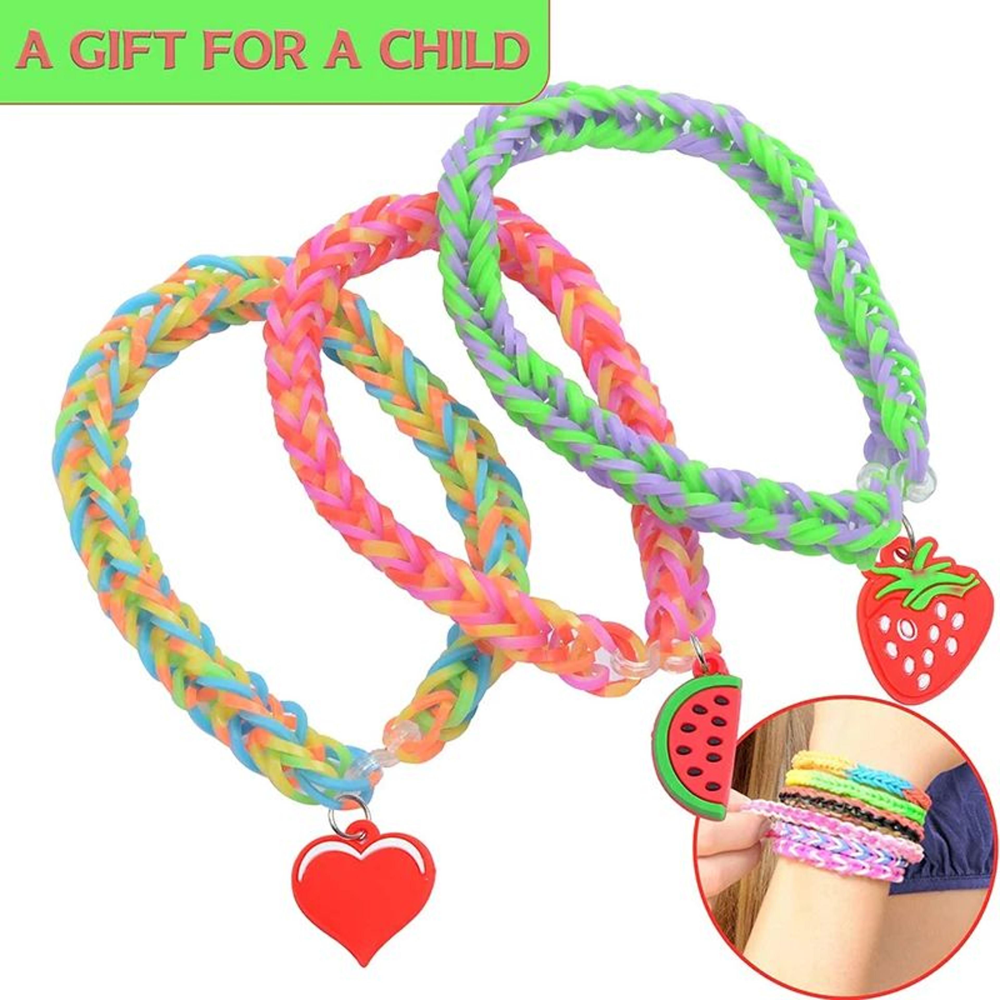 6001500PCS Colorful Loom Bands Bracelet Making Kit For Kids 2