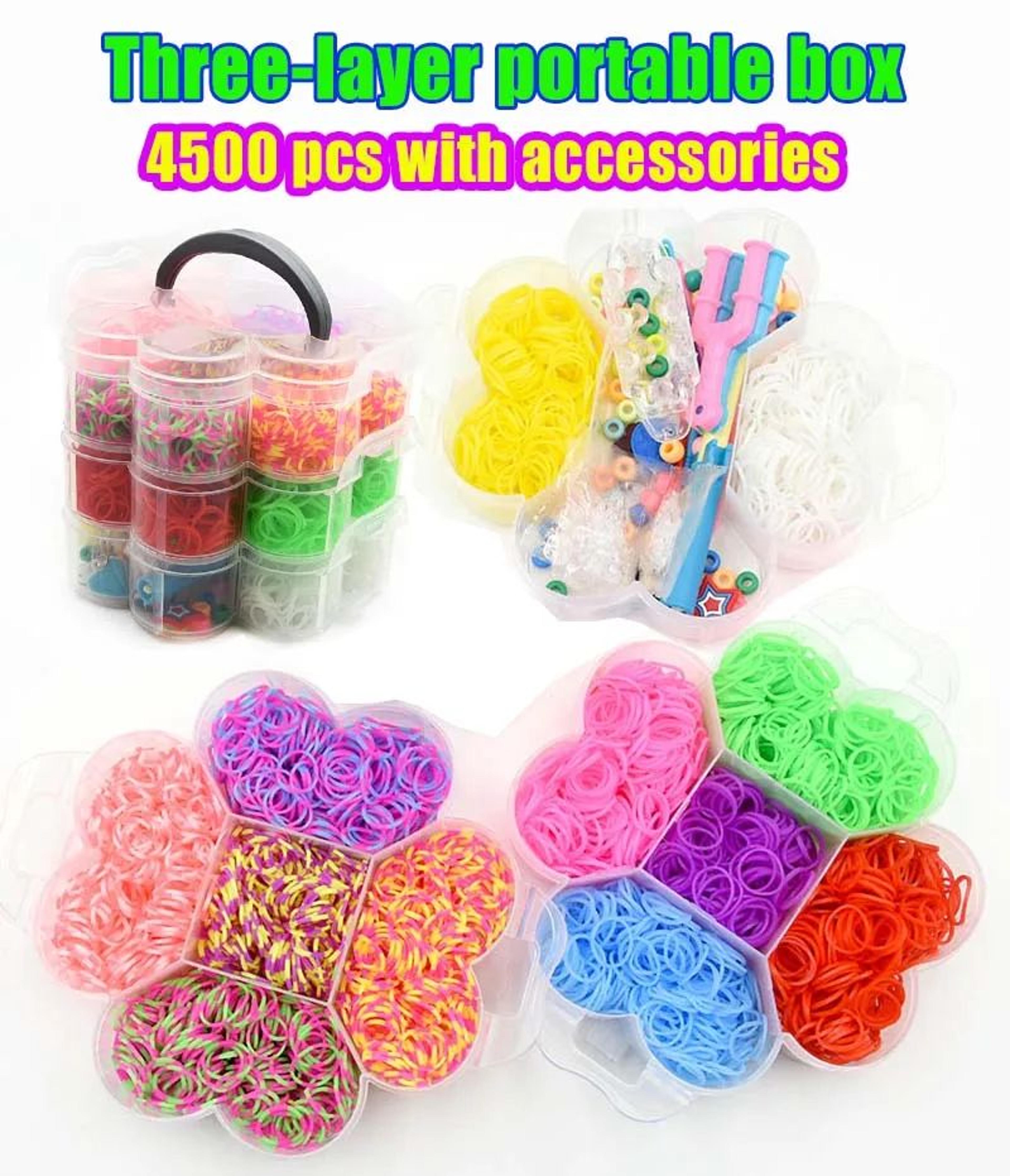 4500Piece Loom Band Bracelet Making Kit With 15 Colors And 3Layer Organizer 7