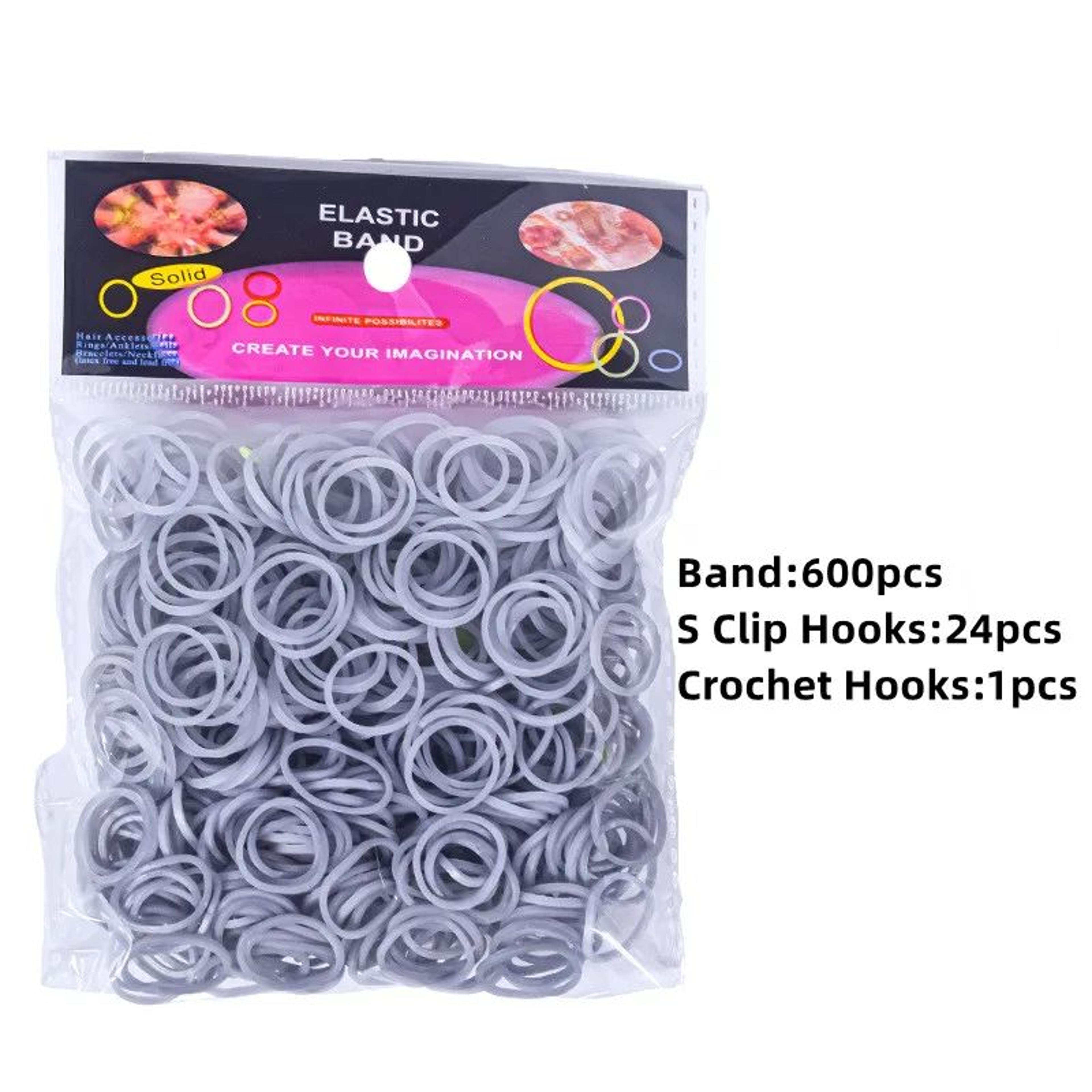 600 Pcs Colorful Loom Bands DIY Bracelet Making Craft Kit For Kids 24