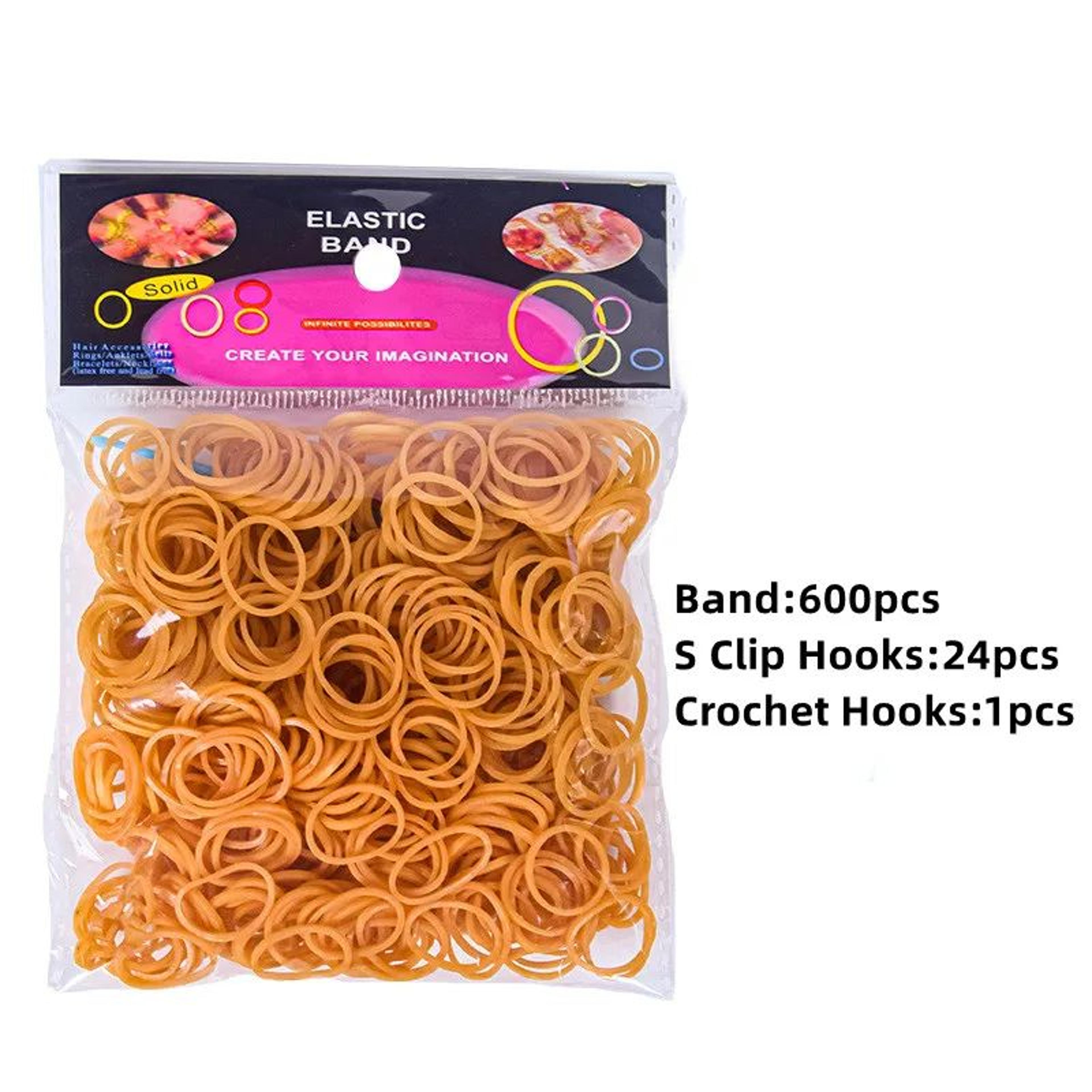 600 Pcs Colorful Loom Bands DIY Bracelet Making Craft Kit For Kids 26