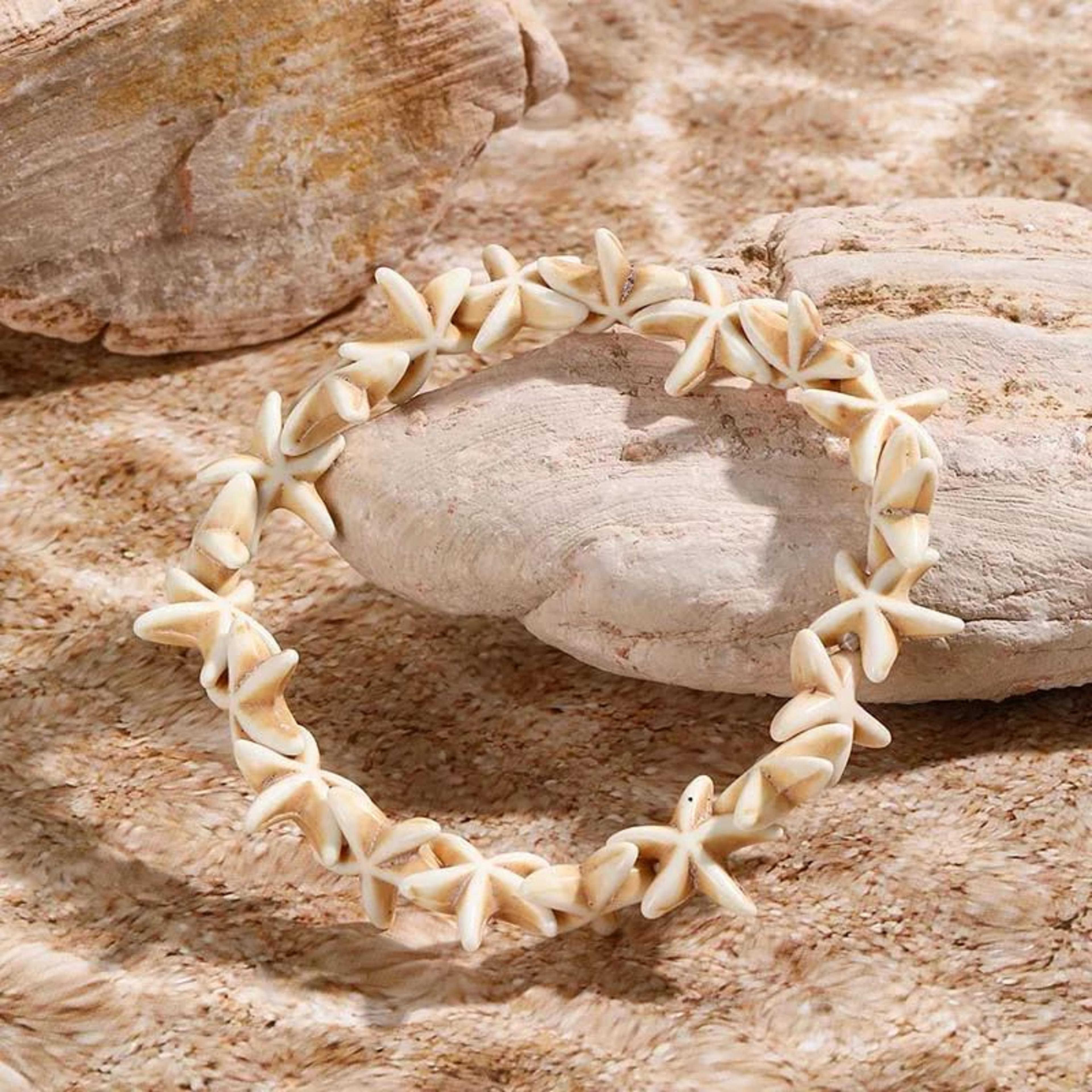 Boho Shell Starfish Turtle Woven Beach Bracelet 6