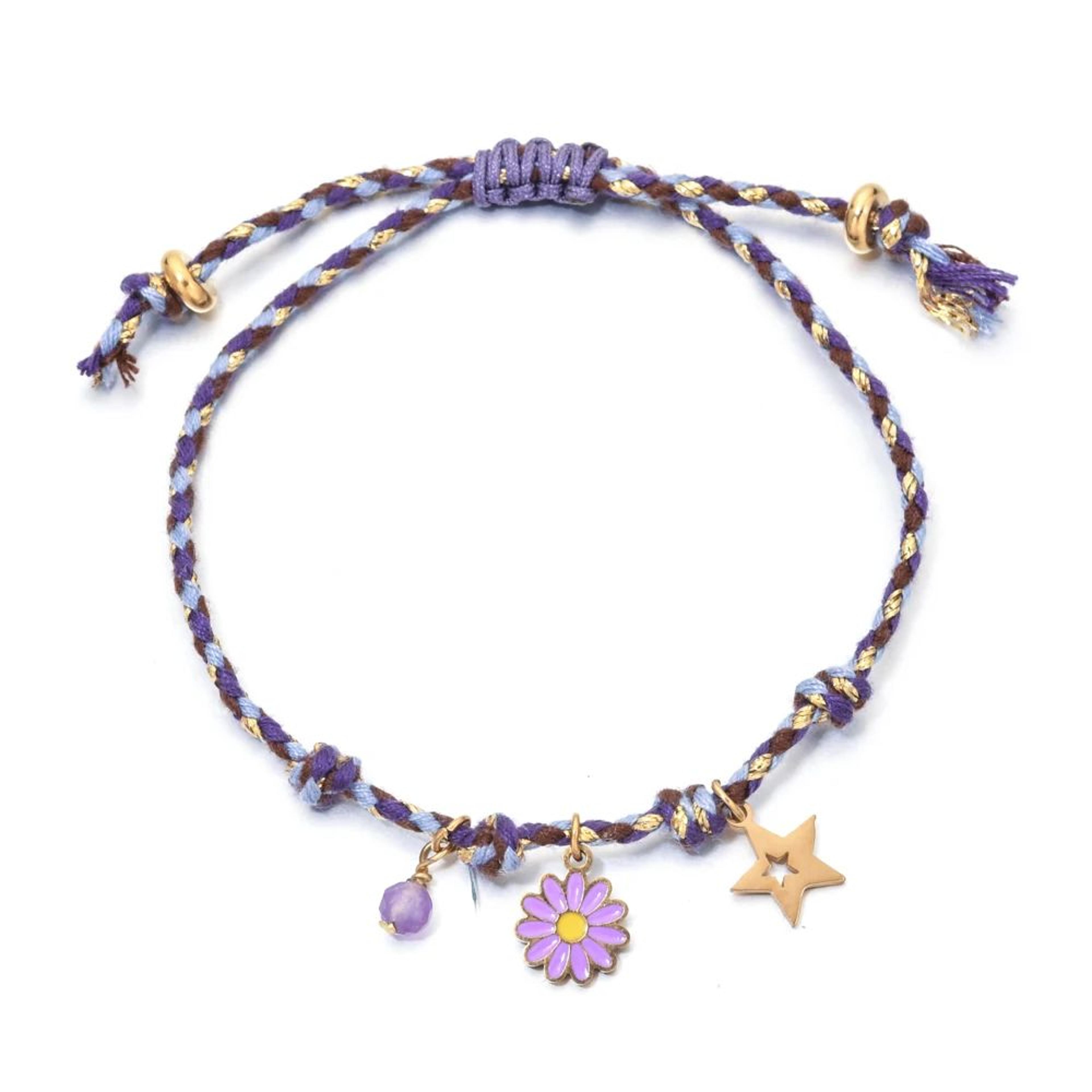 Handmade Ocean Charm Braided Bracelet With Starfish Shell And Fish Pendants 17
