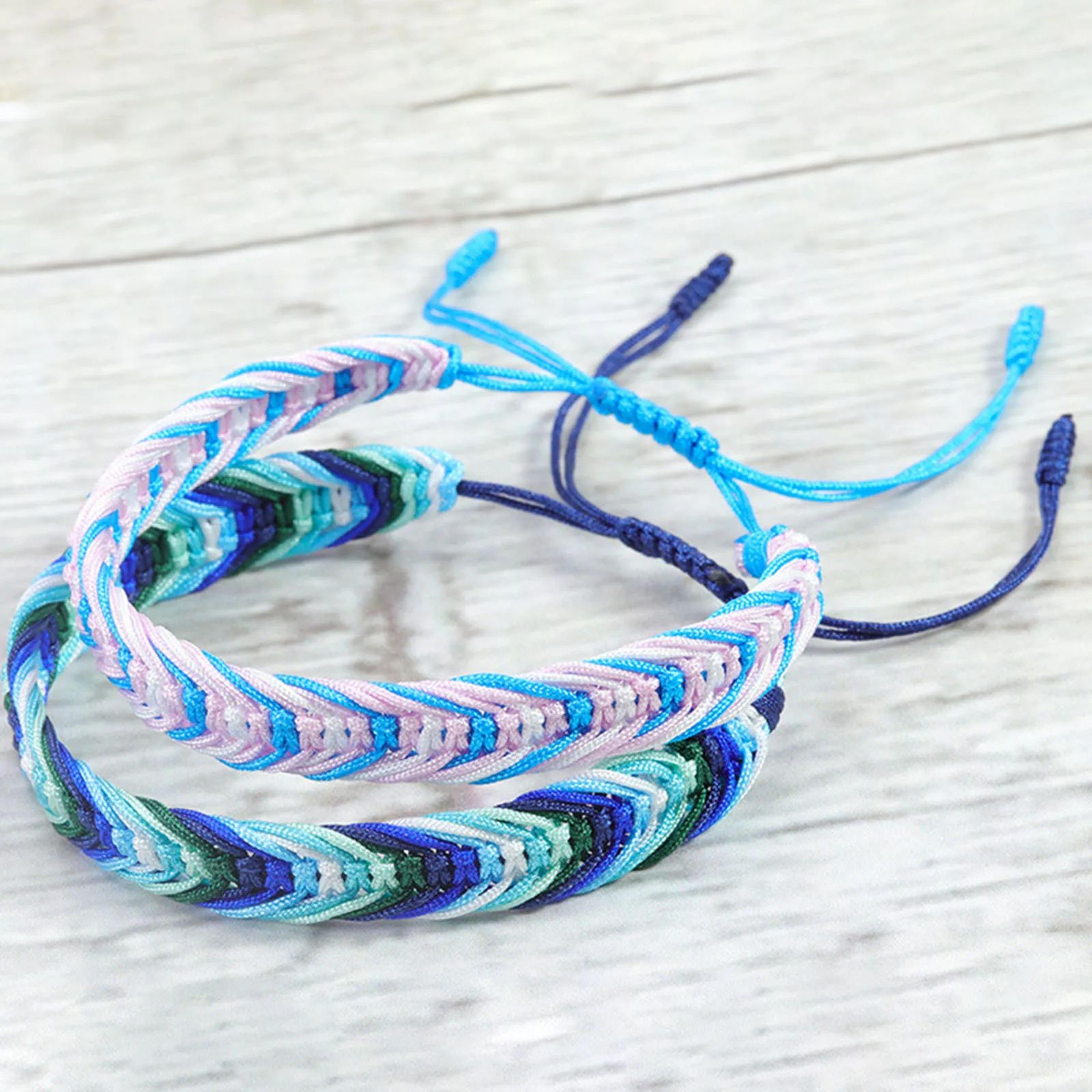 Boho Braided Friendship Bracelet Adjustable Multicolor Woven String Bracelet 1PC 3