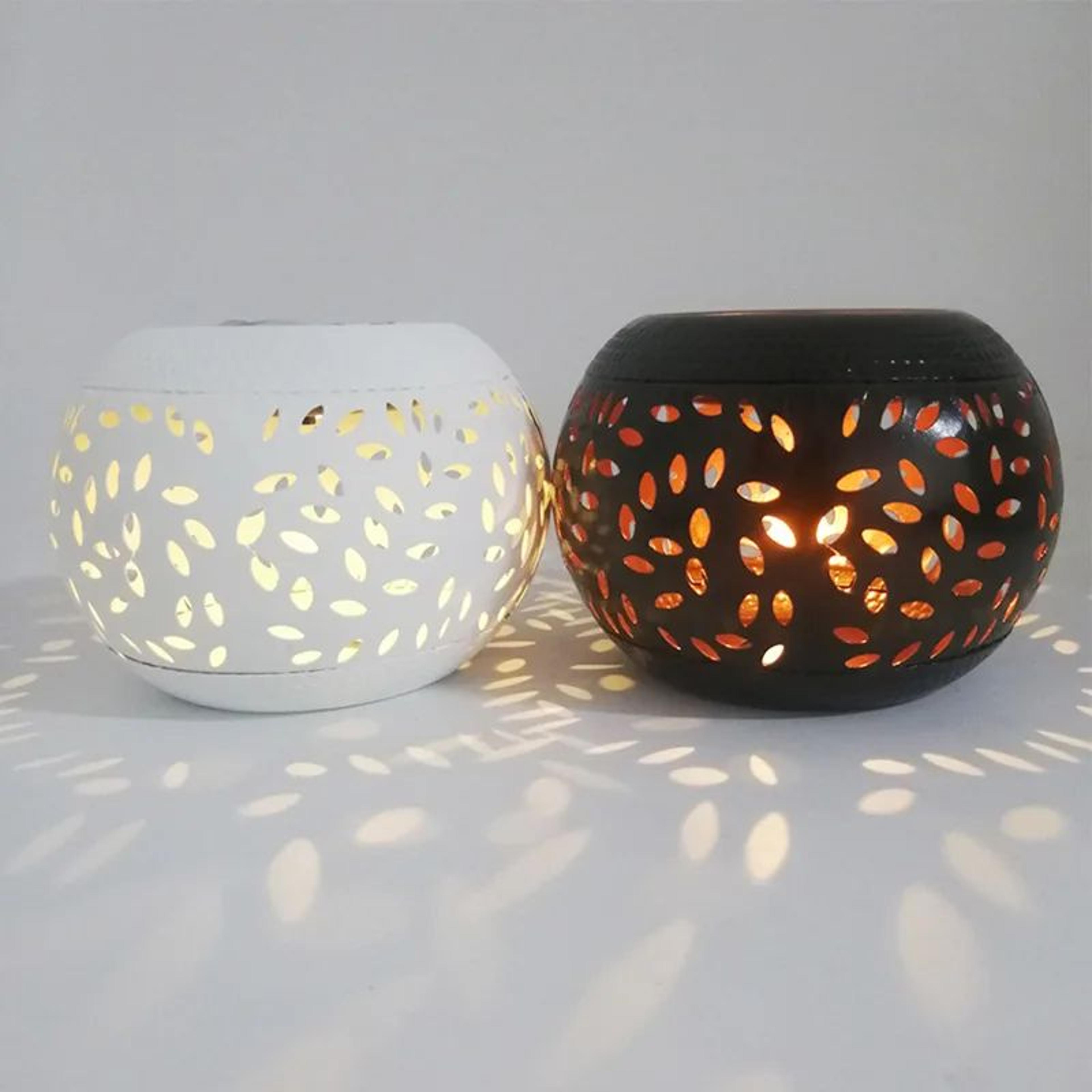 Solar Ceramic Pot Light Color Changing Waterproof Garden Lamp 3