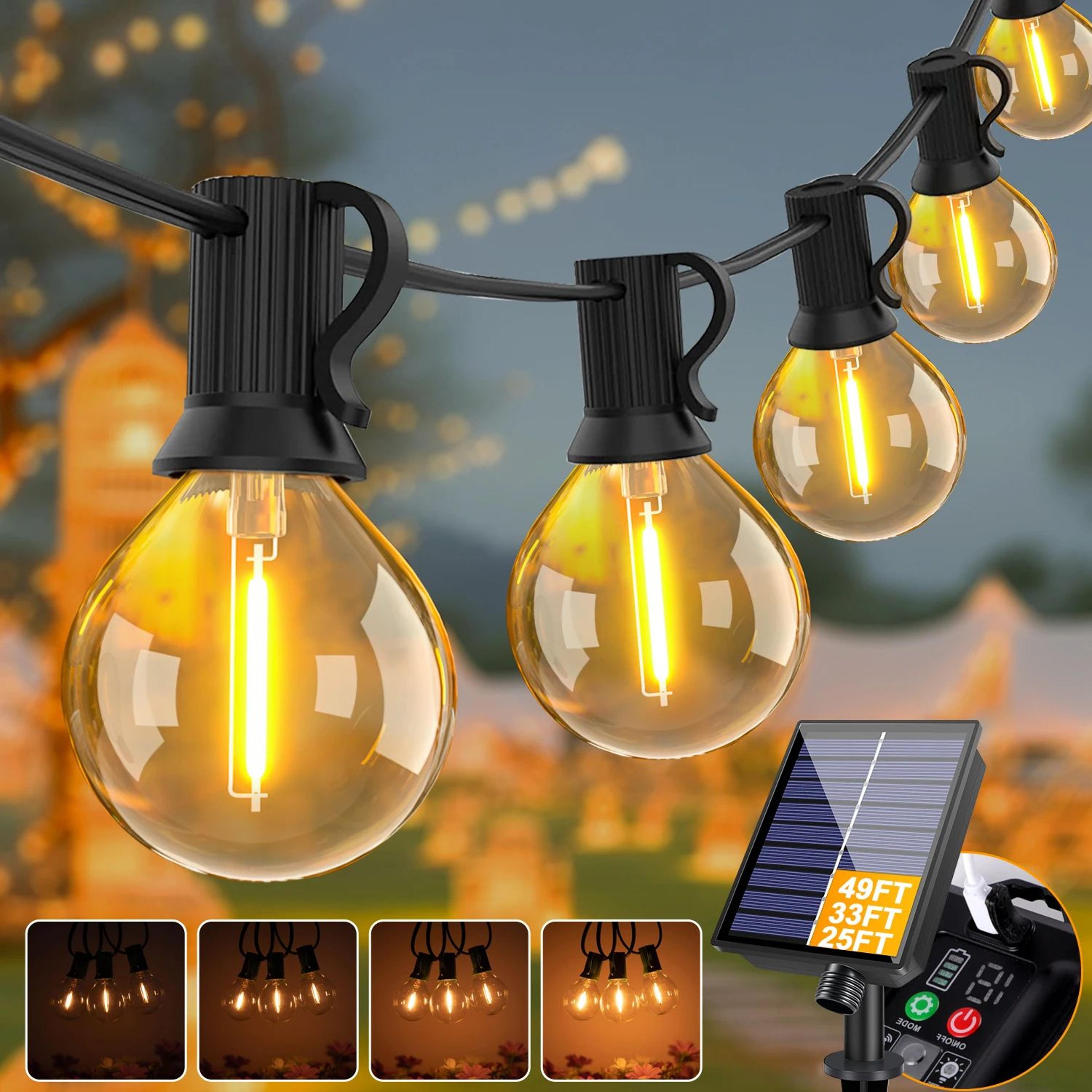 G40 Solar String Lights With Remote Control And 8 Lighting Modes 0