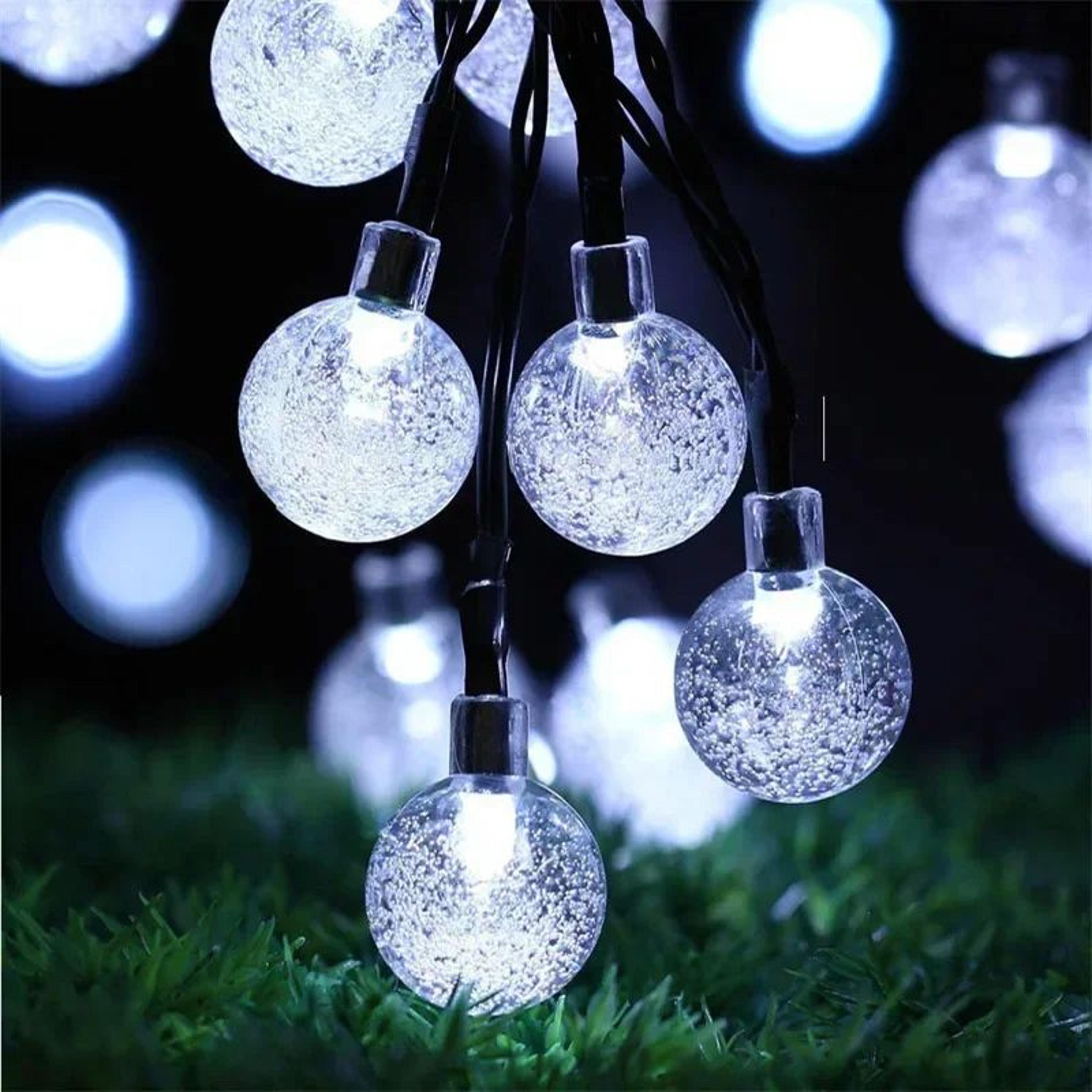 2050100 LED Solar Crystal Globe String Lights With 8 Modes 4