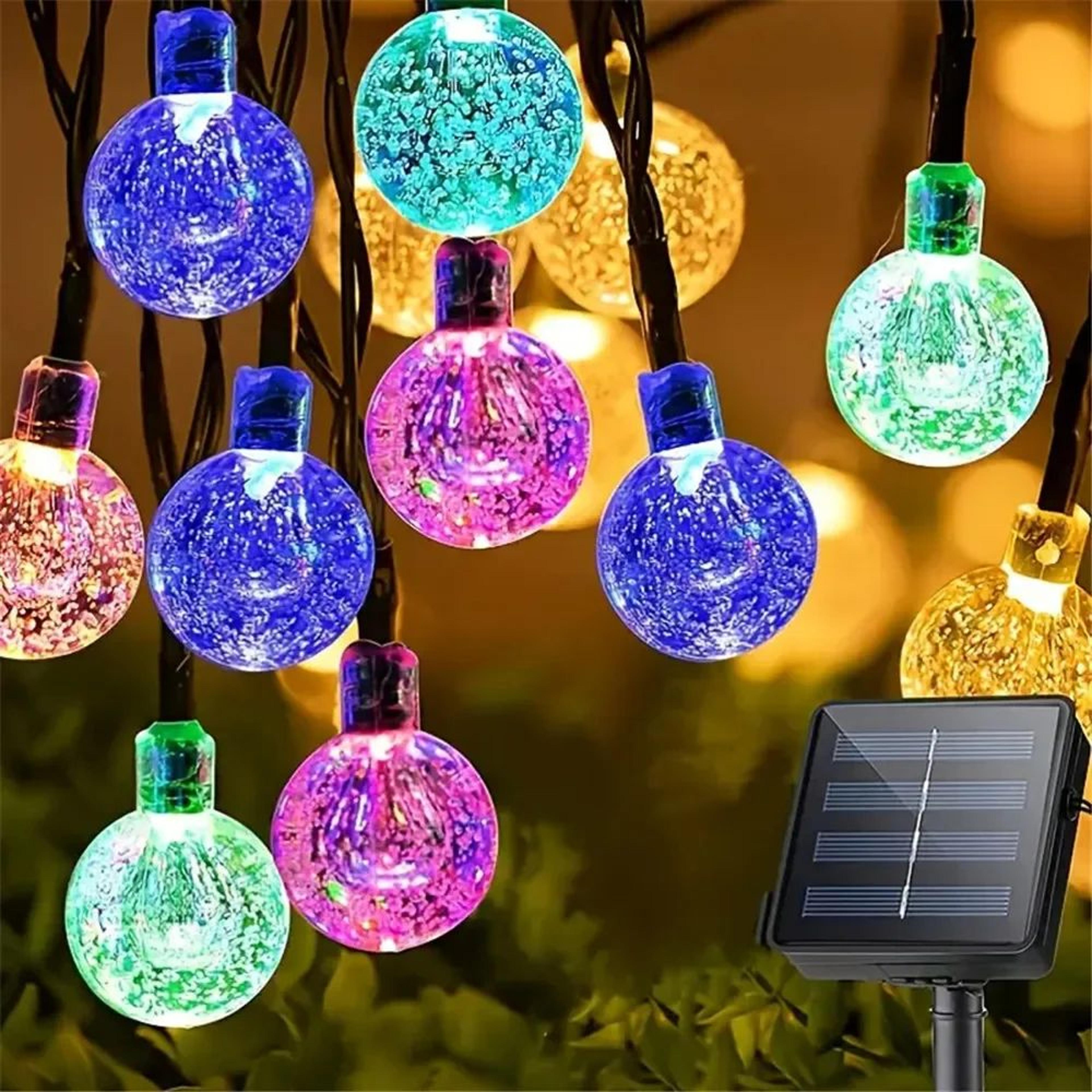 2050100 LED Solar Crystal Globe String Lights With 8 Modes 0