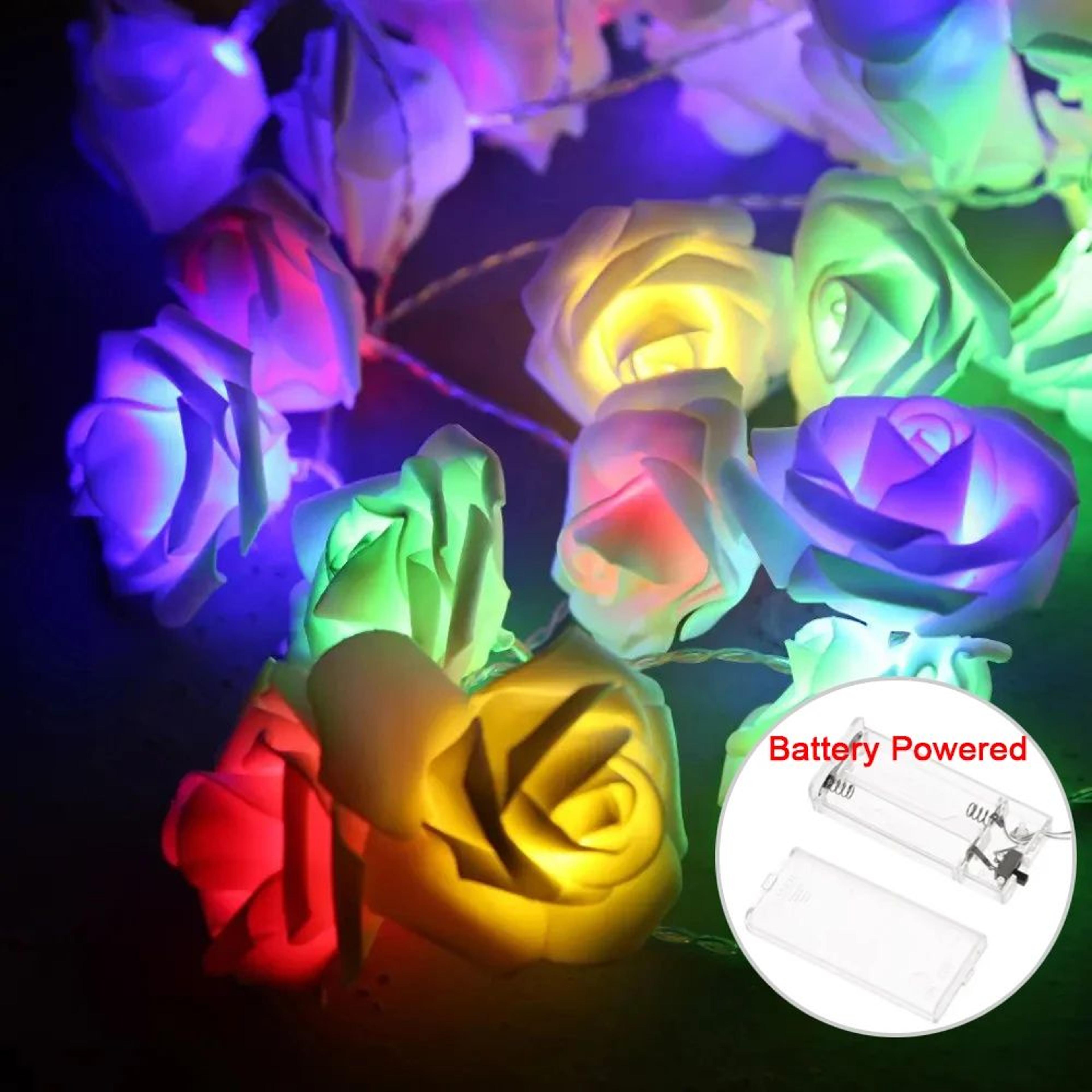 LED Rose Flower String Lights For Wedding And Romantic Decor 10