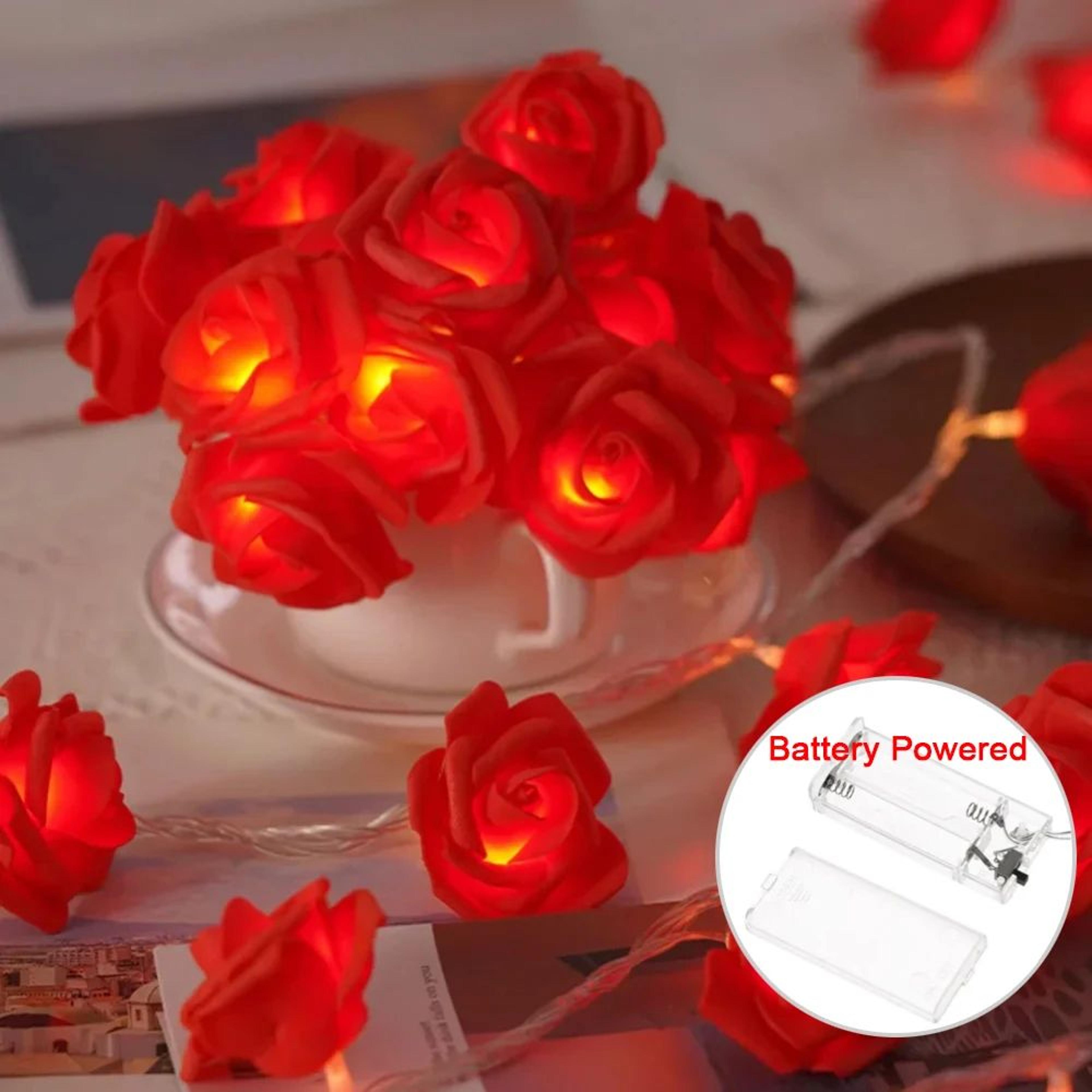 LED Rose Flower String Lights For Wedding And Romantic Decor 9