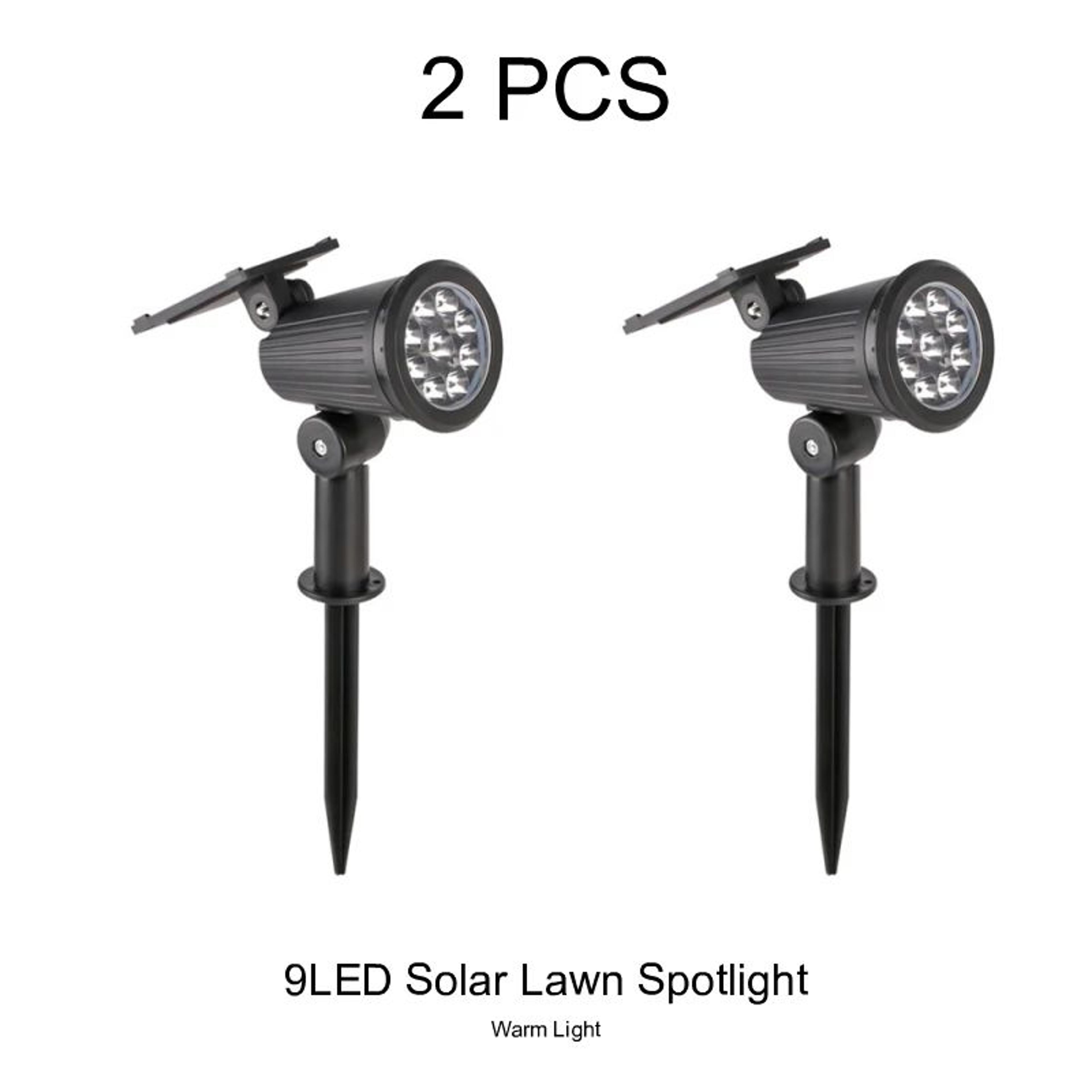 9 LED Solar Spotlights With Adjustable Brightness And IP65 Waterproof Design 9
