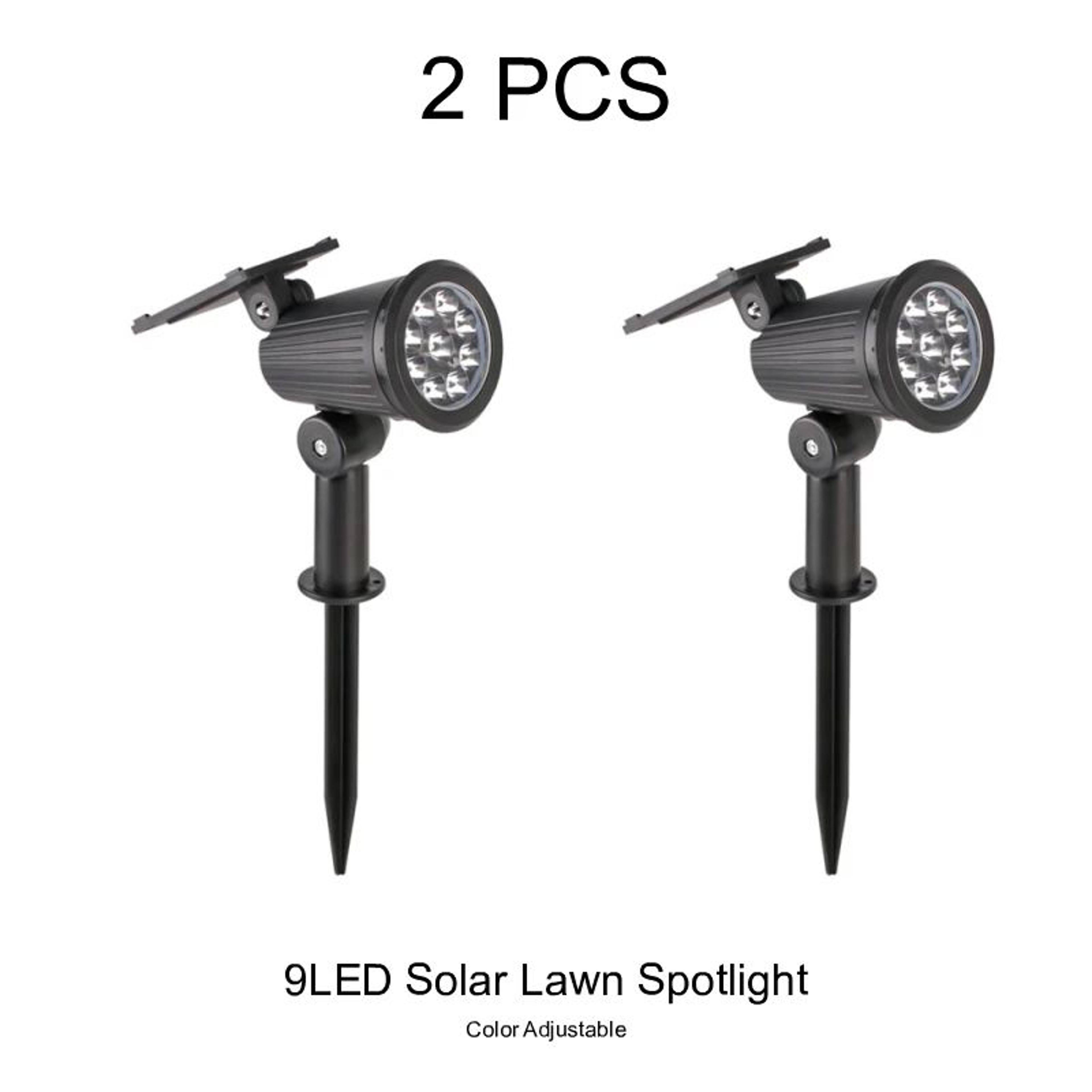 9 LED Solar Spotlights With Adjustable Brightness And IP65 Waterproof Design 13