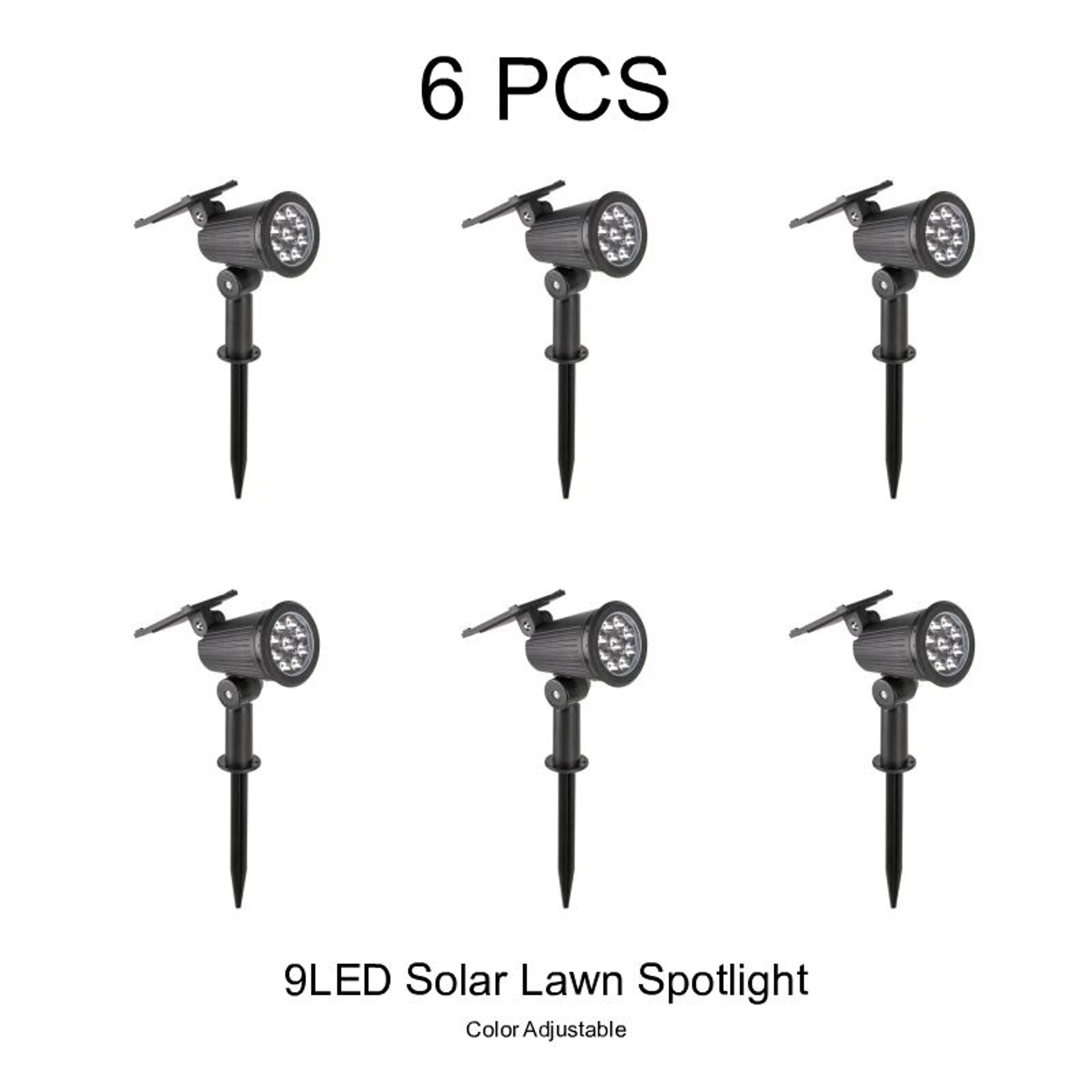 9 LED Solar Spotlights With Adjustable Brightness And IP65 Waterproof Design 15
