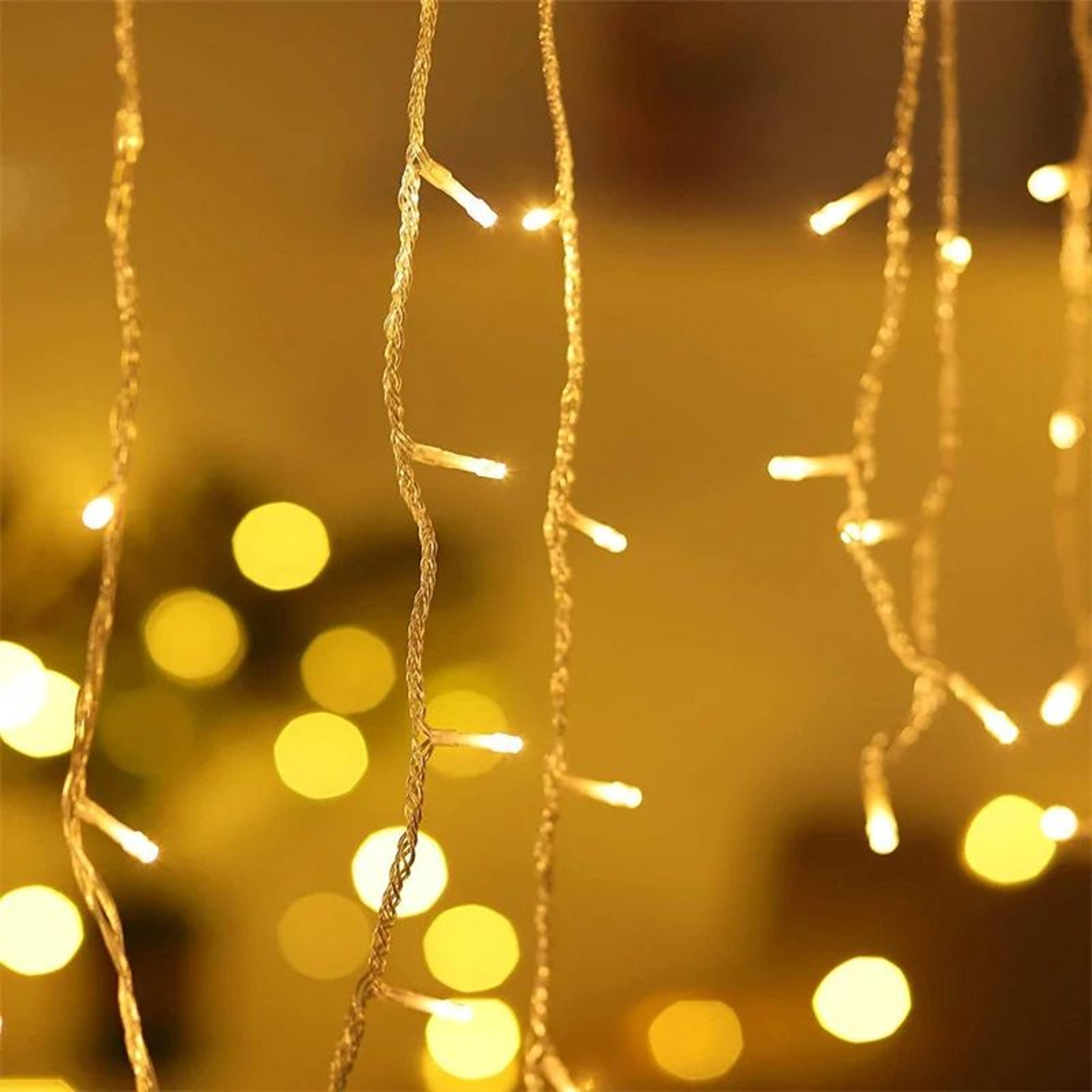 5M40M LED Icicle Curtain String Lights With EU Plug For Outdoor Holiday Decor 2