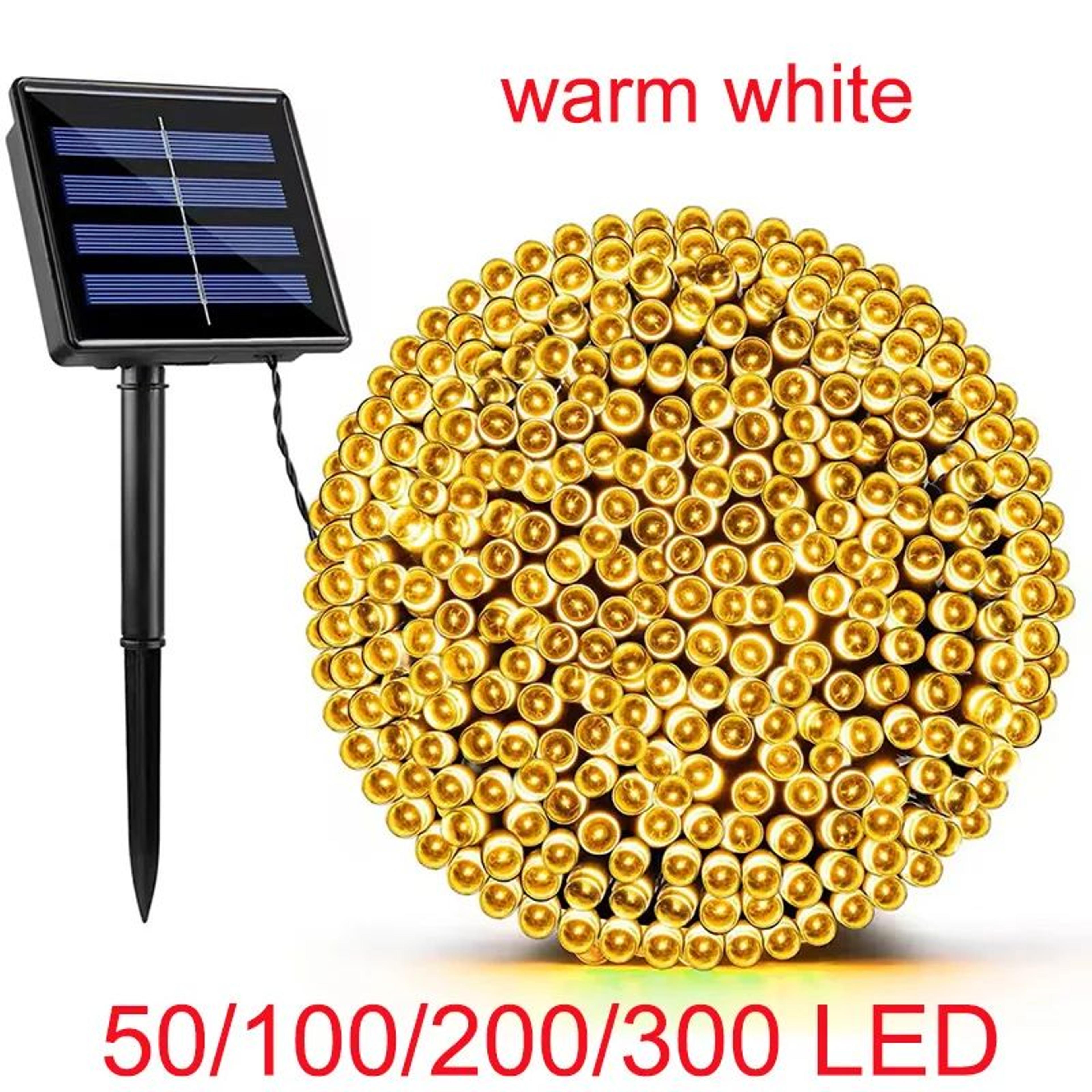 Large Panel Solar String Lights With Remote 8 Modes Waterproof Outdoor Fairy Lights 0
