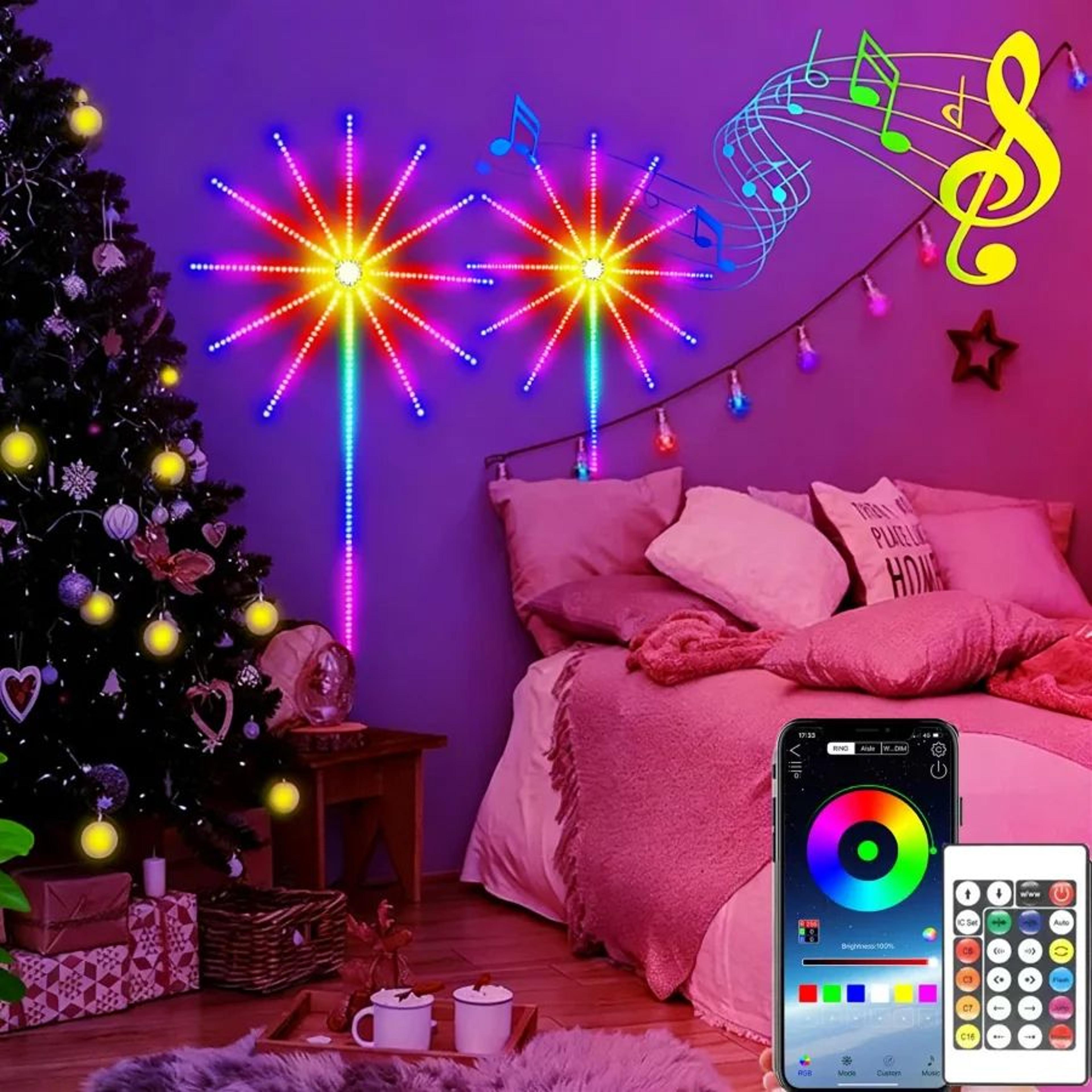 Smart RGBIC Firework LED Strip Light With App Control Music Sync And USB Power 0