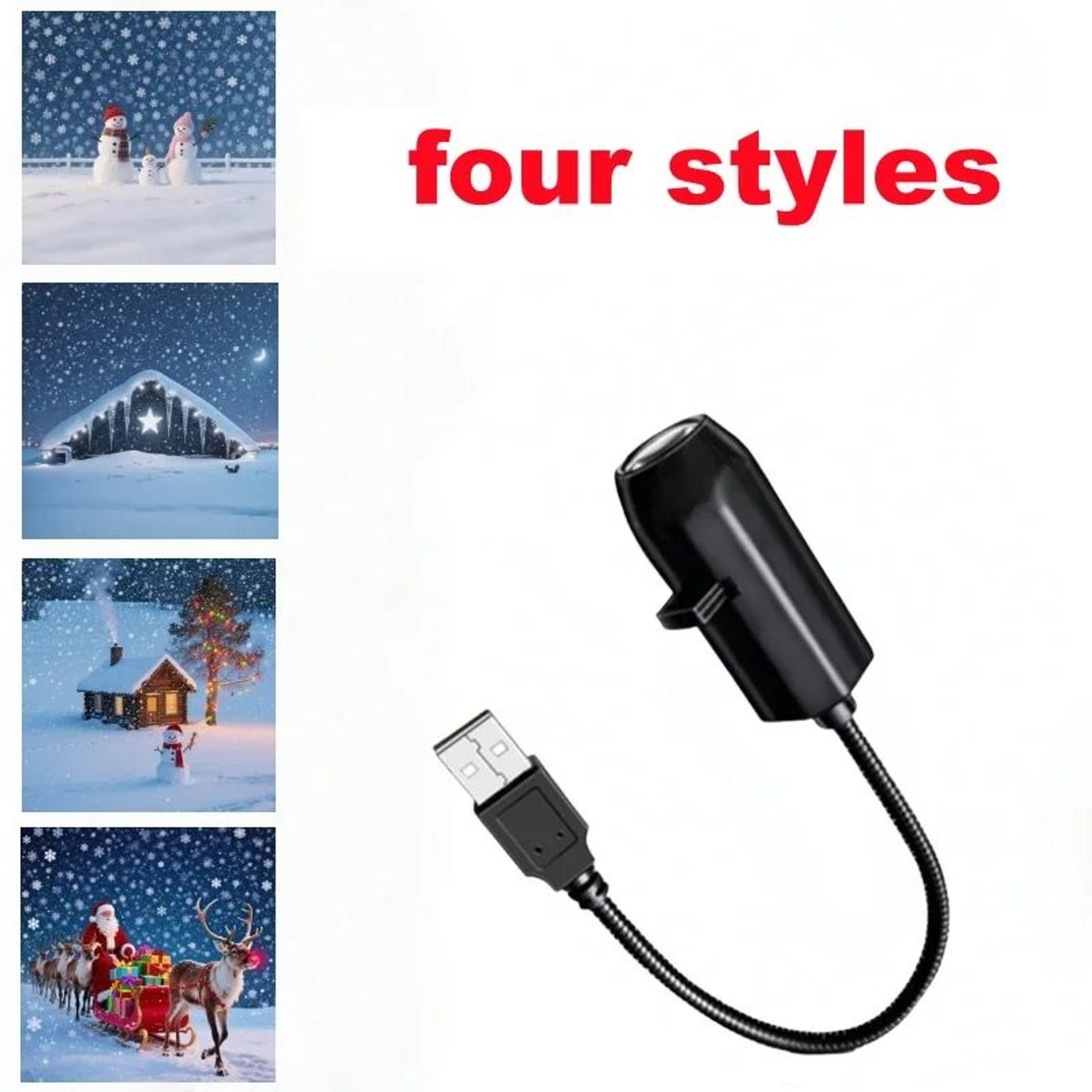 USB Christmas Projector Light With Switchable Santa And Reindeer Patterns 6