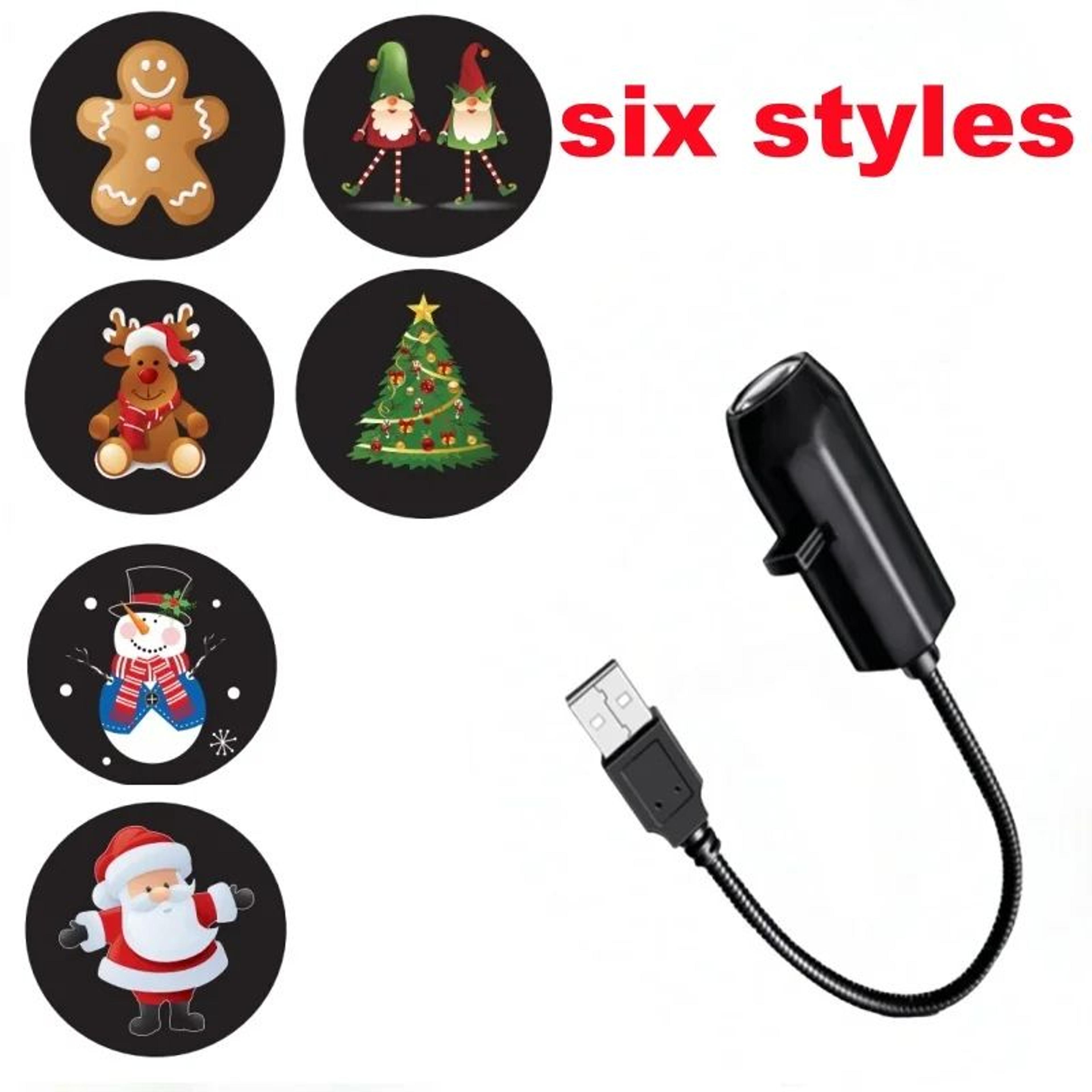 USB Christmas Projector Light With Switchable Santa And Reindeer Patterns 7