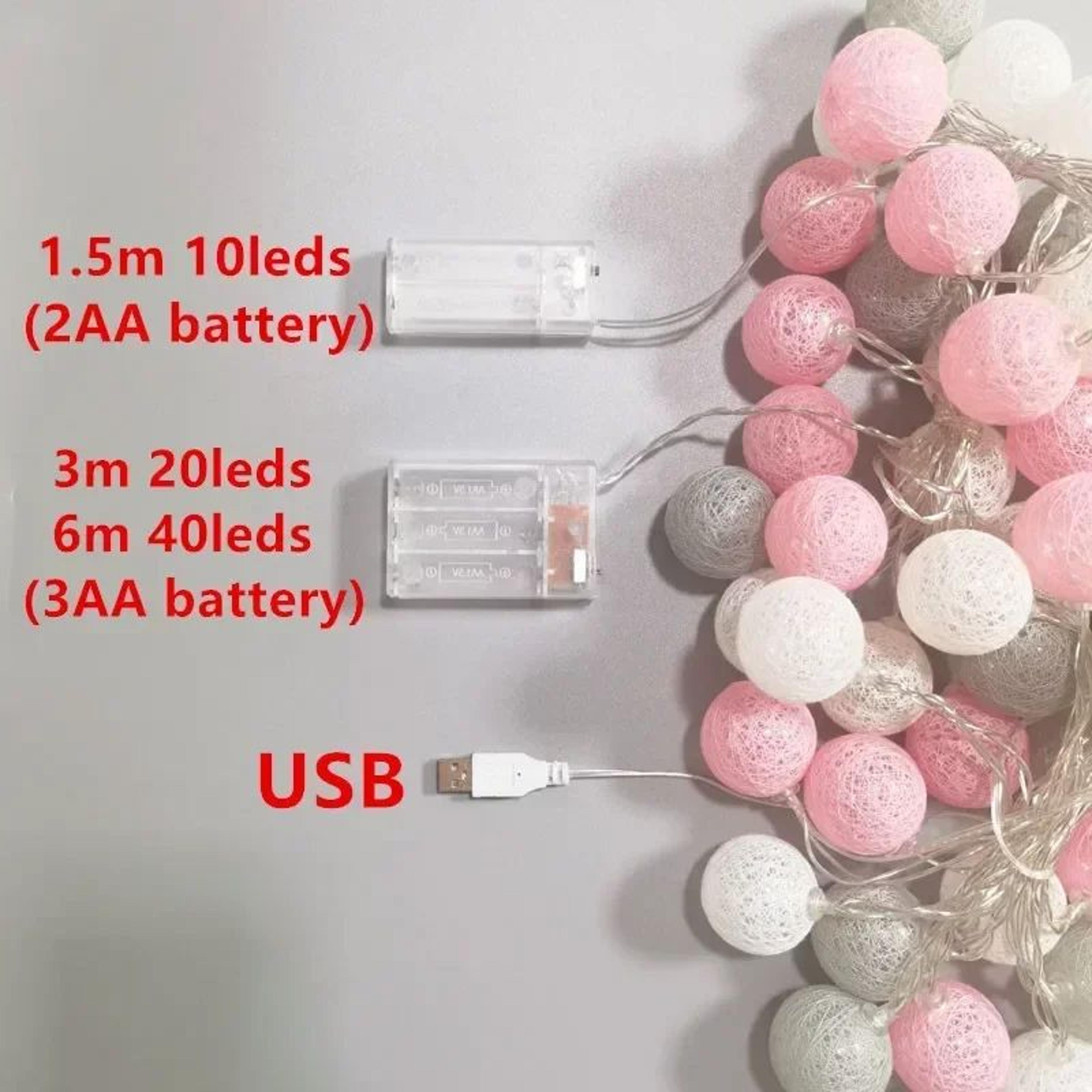 CozyGlow Cotton Ball LED Fairy String Lights 5