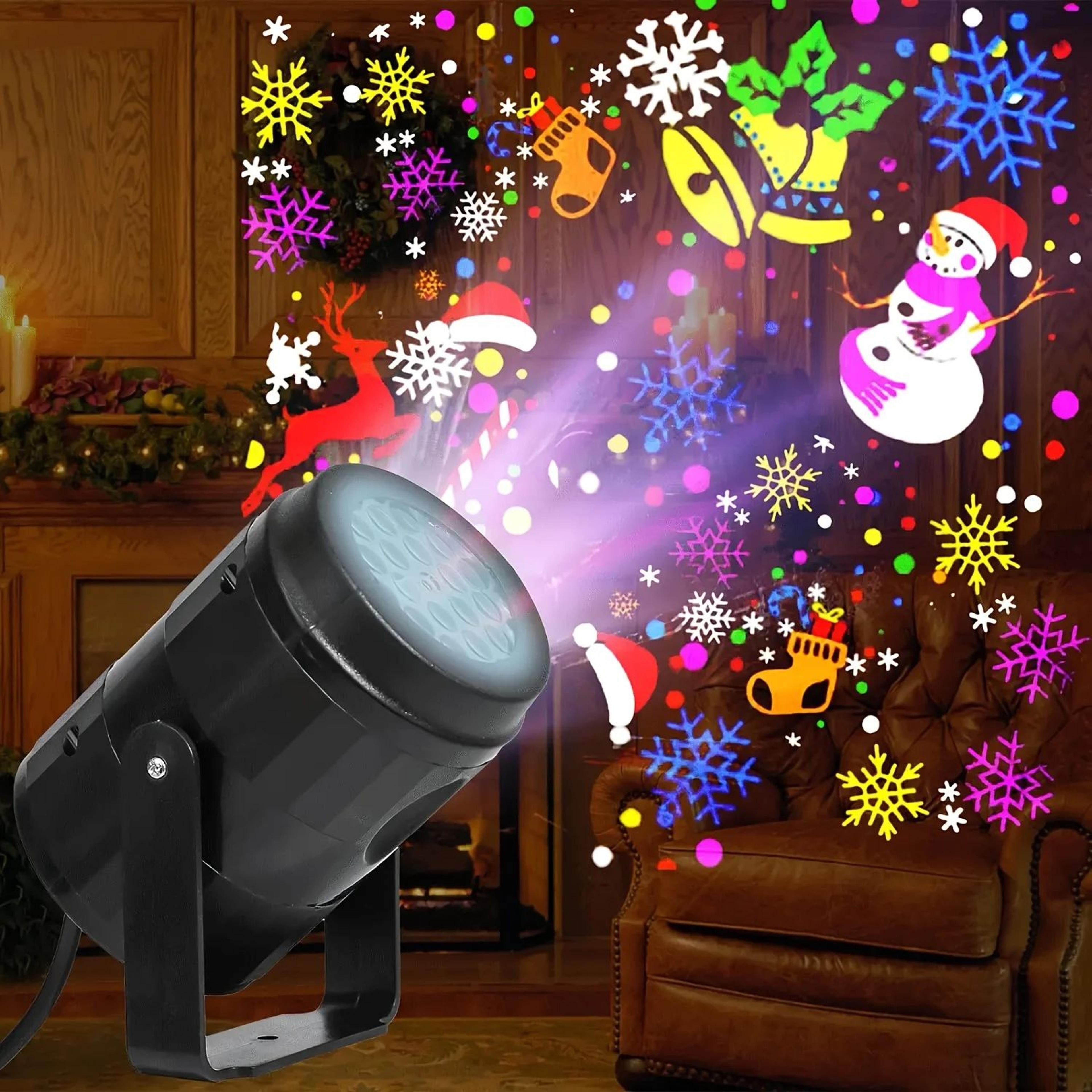 16 Pattern USB Christmas Projector Light With Santa And Snowflake Effects 3