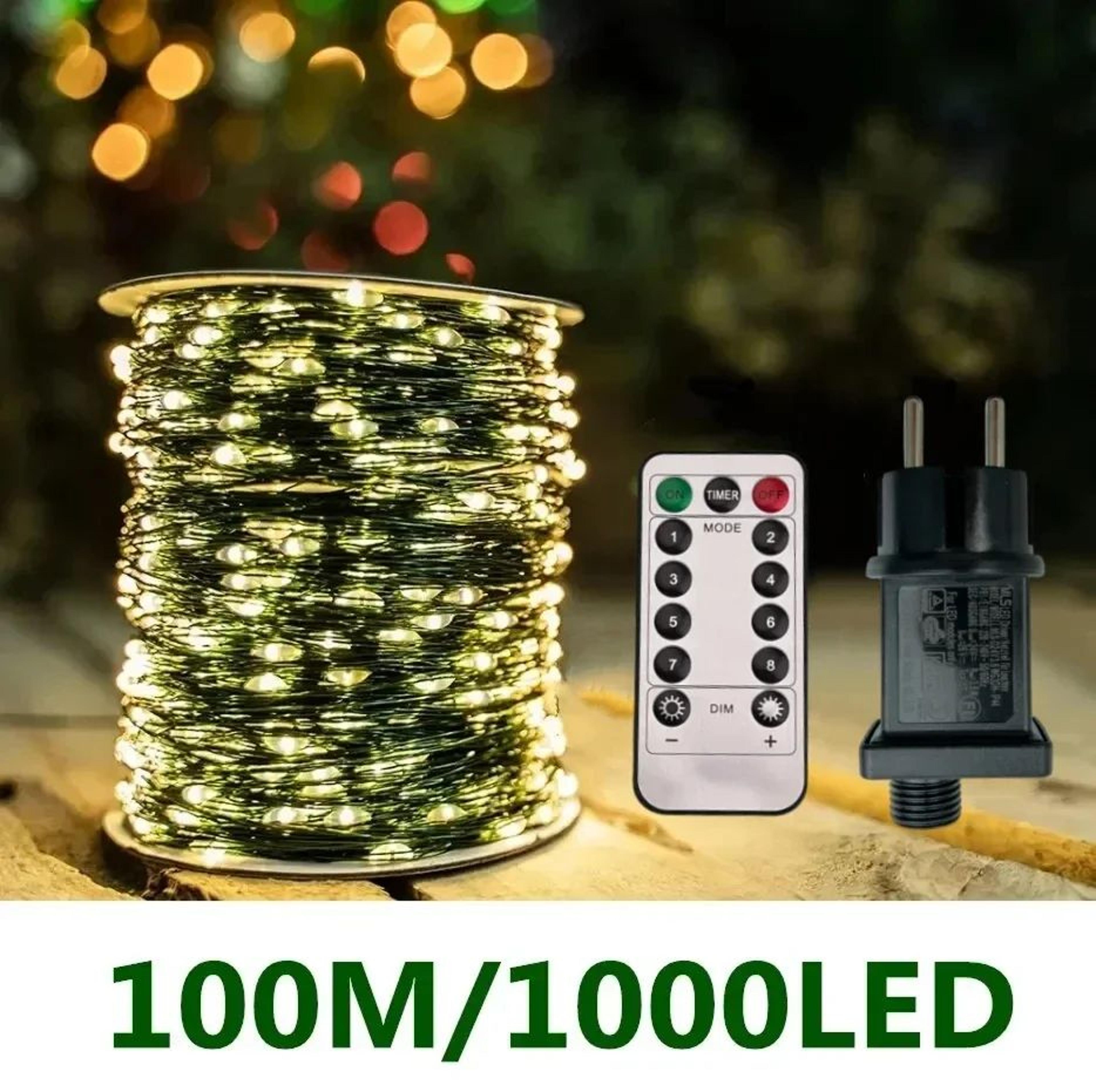 1002000 LED Waterproof Fairy String Lights With Remote And EU Plug 1