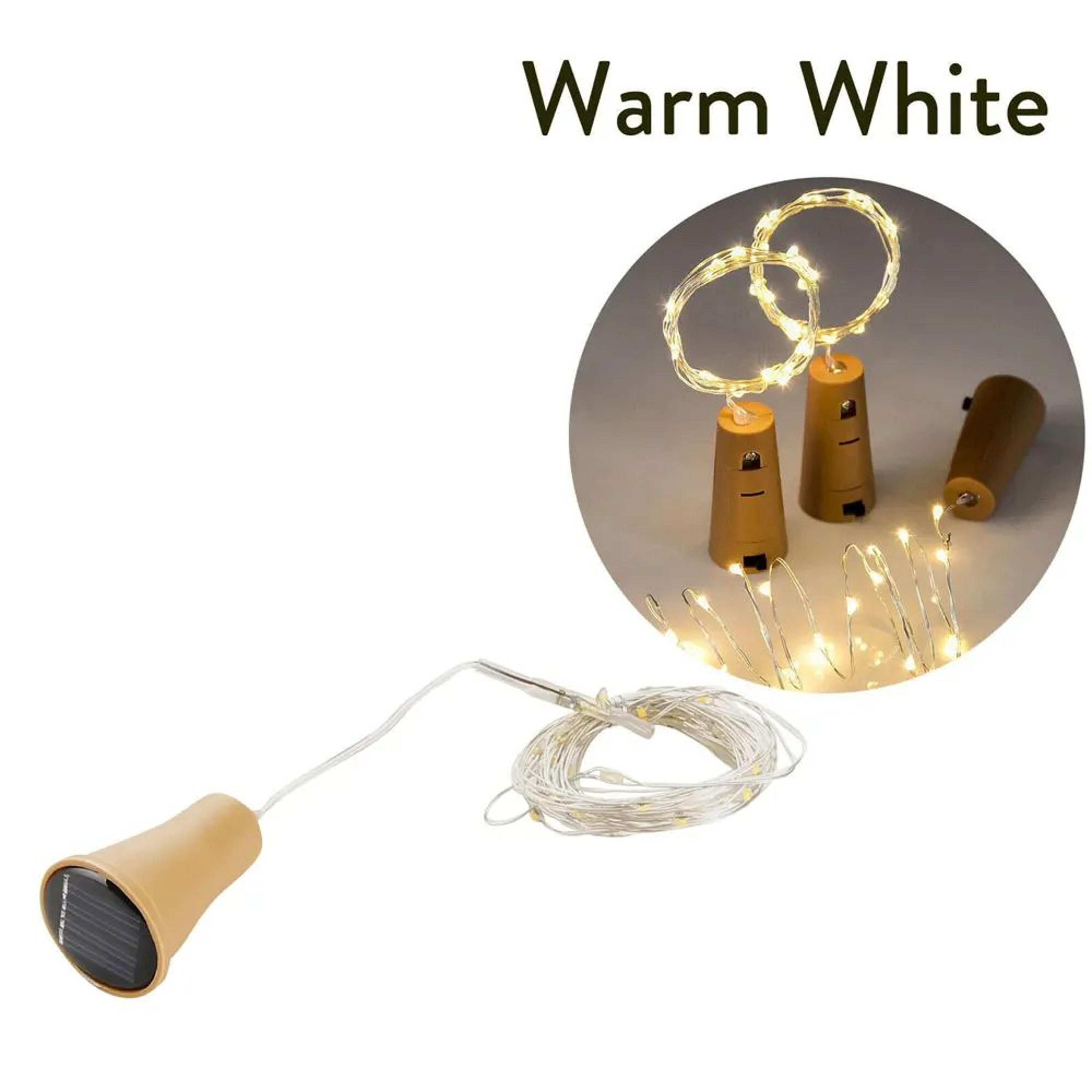 5Pcs Solar Wine Bottle Cork Lights 1020 LED Copper Wire Fairy Lights 7