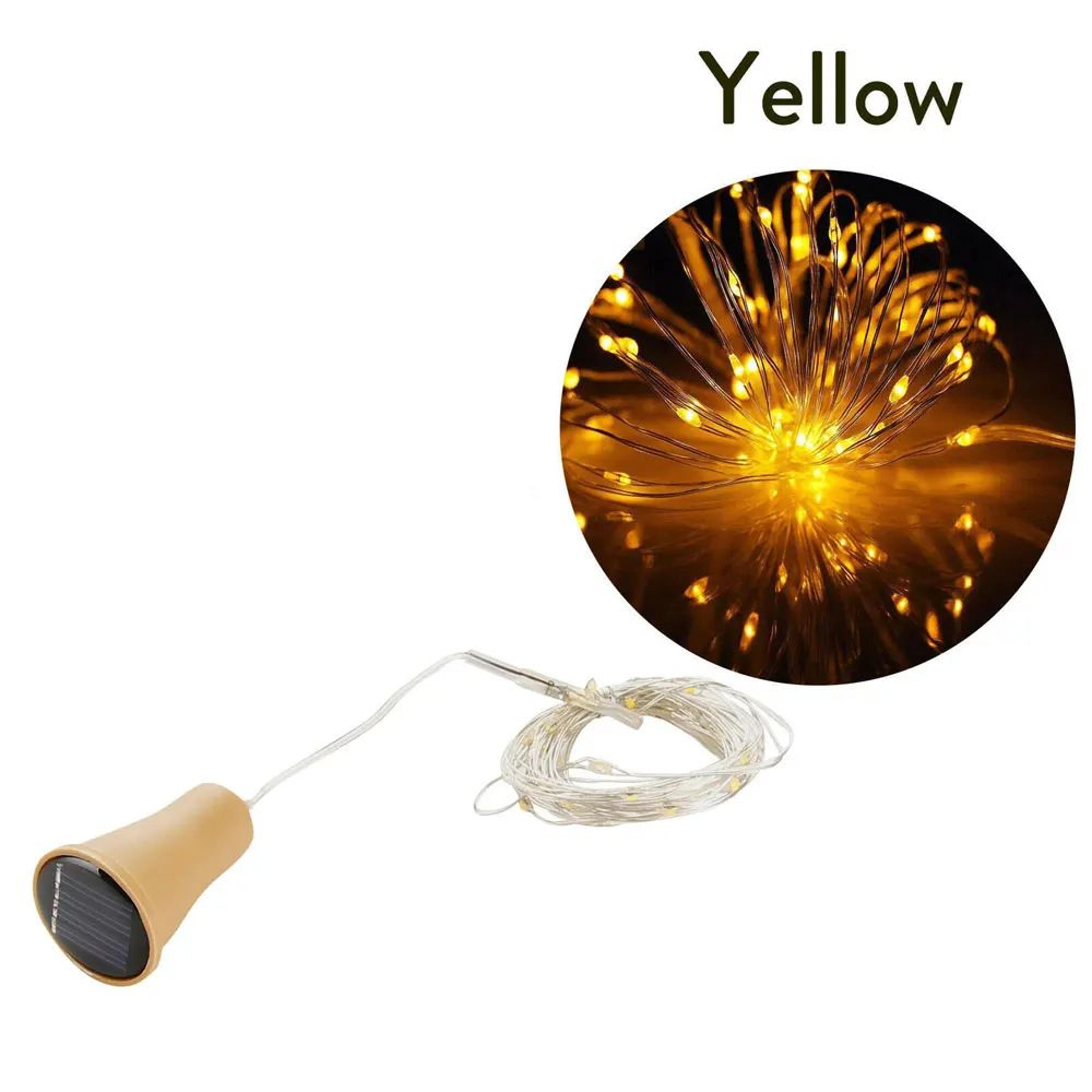5Pcs Solar Wine Bottle Cork Lights 1020 LED Copper Wire Fairy Lights 9