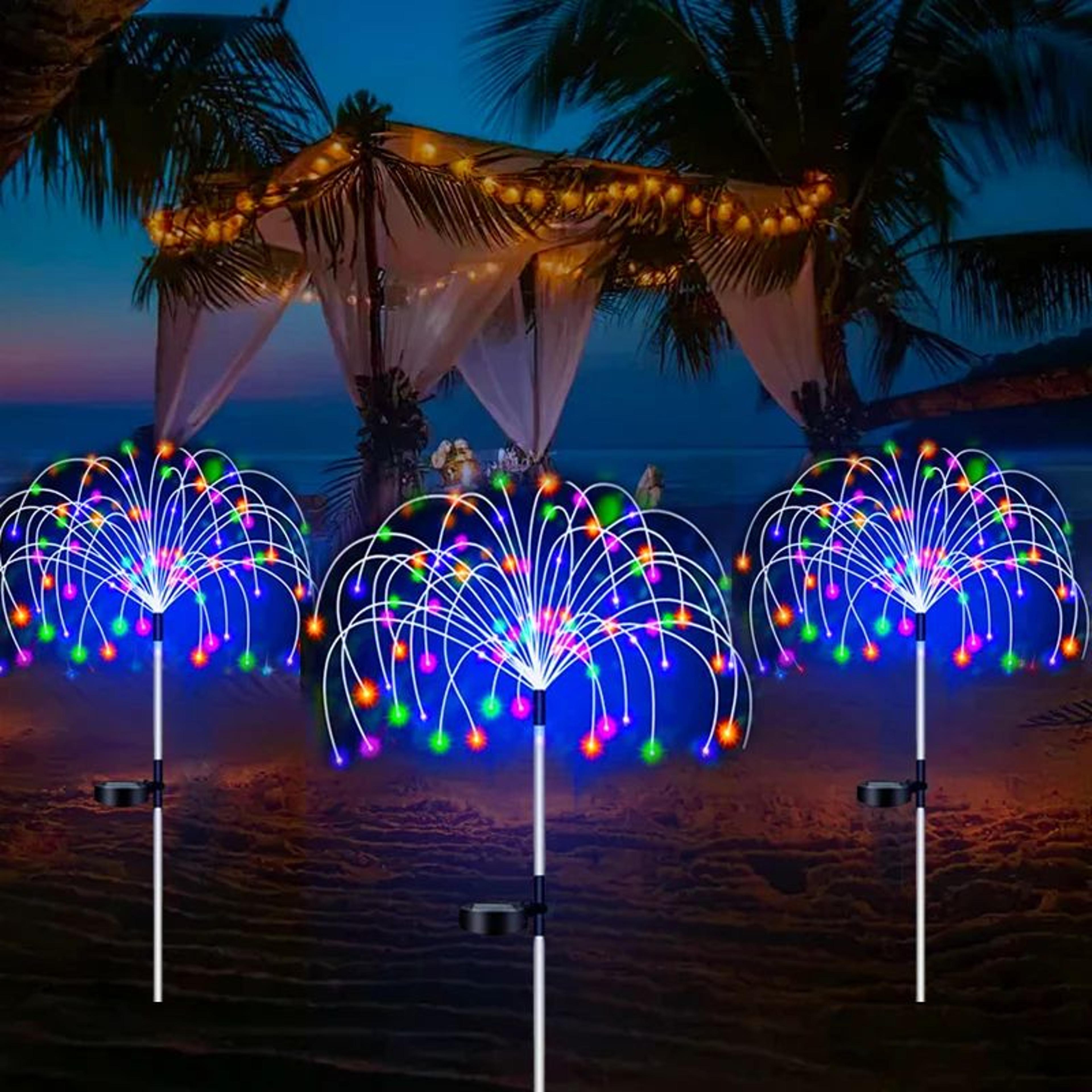 Solar Firework Garden Stake Lights Waterproof Outdoor Landscape Decor 4