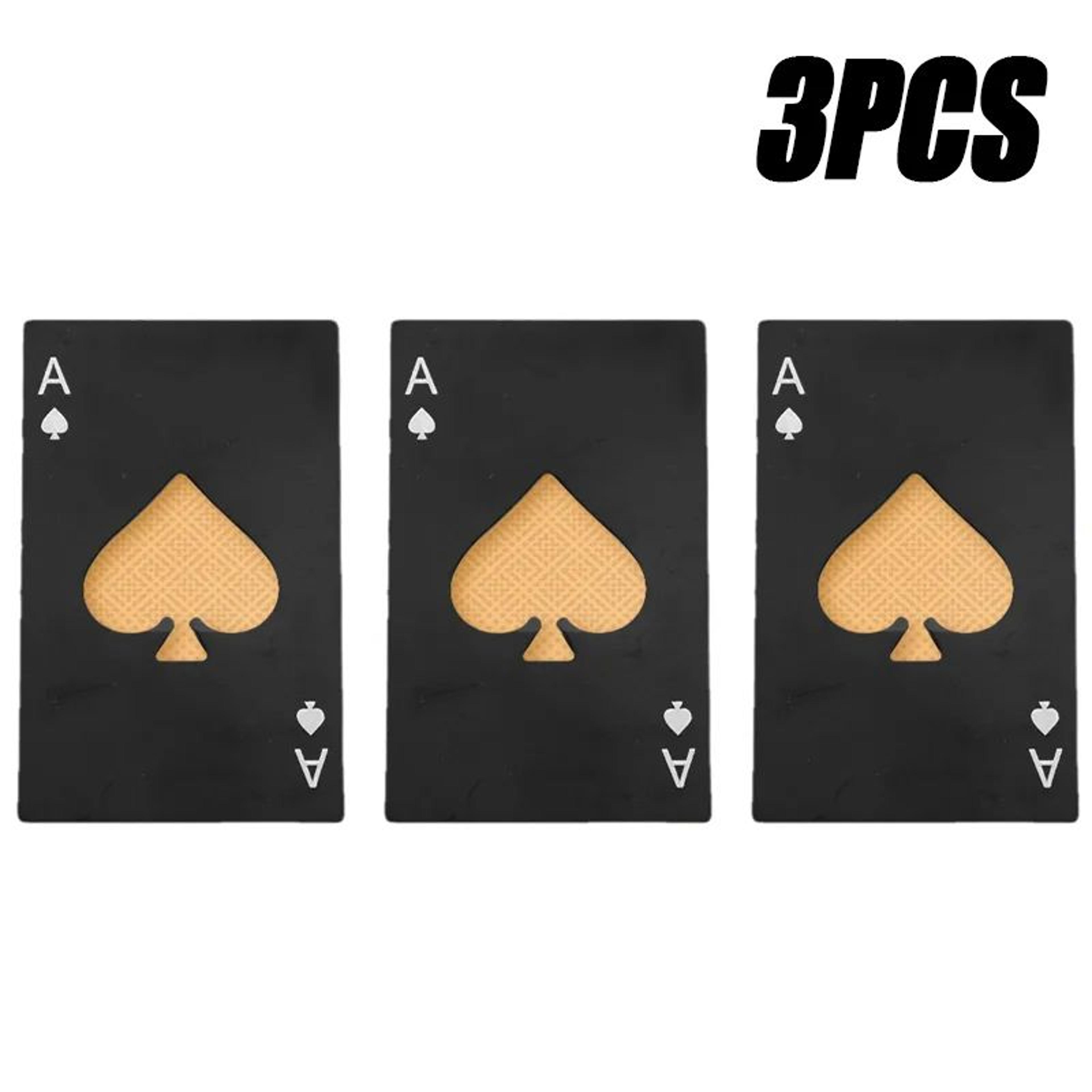 20PCS Ace Of Spades Playing Card Bottle Opener Stainless Steel Wallet Size Beer Opener 7
