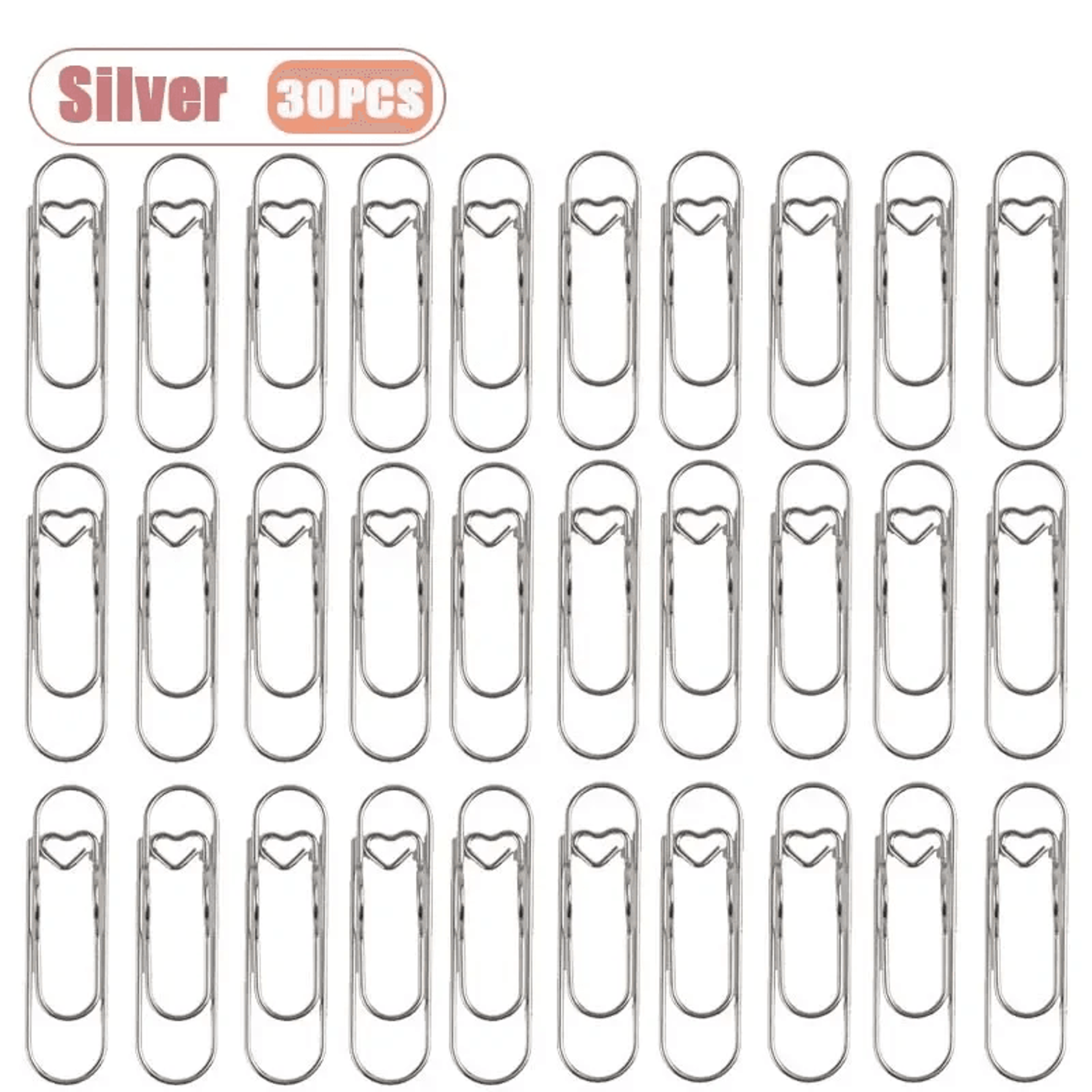 Heart Shaped Notebook Clips Metal Bookmark And Page Holders 10100PCS 11