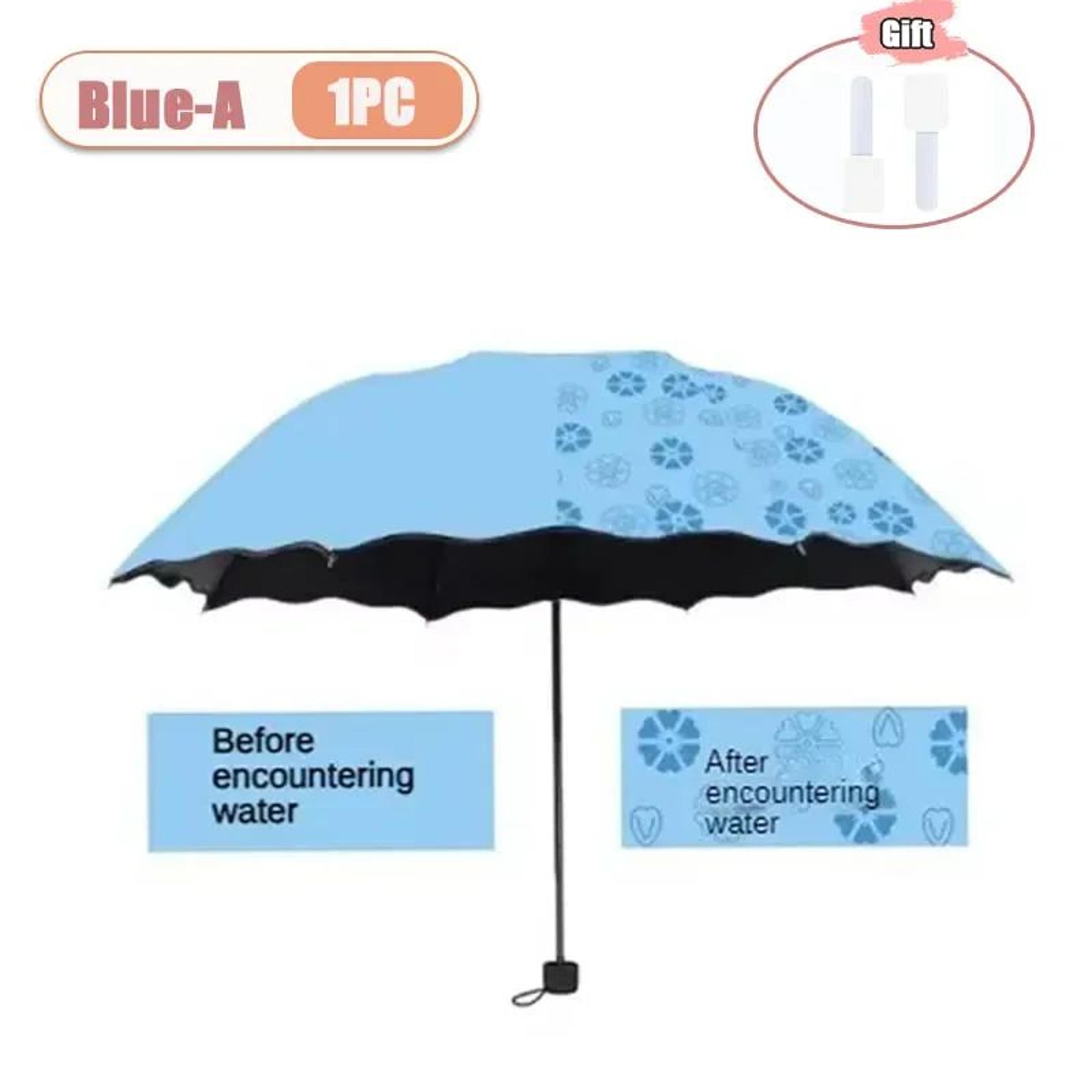 Water Bloom UV Protection Folding Umbrella For Sun And Rain 6