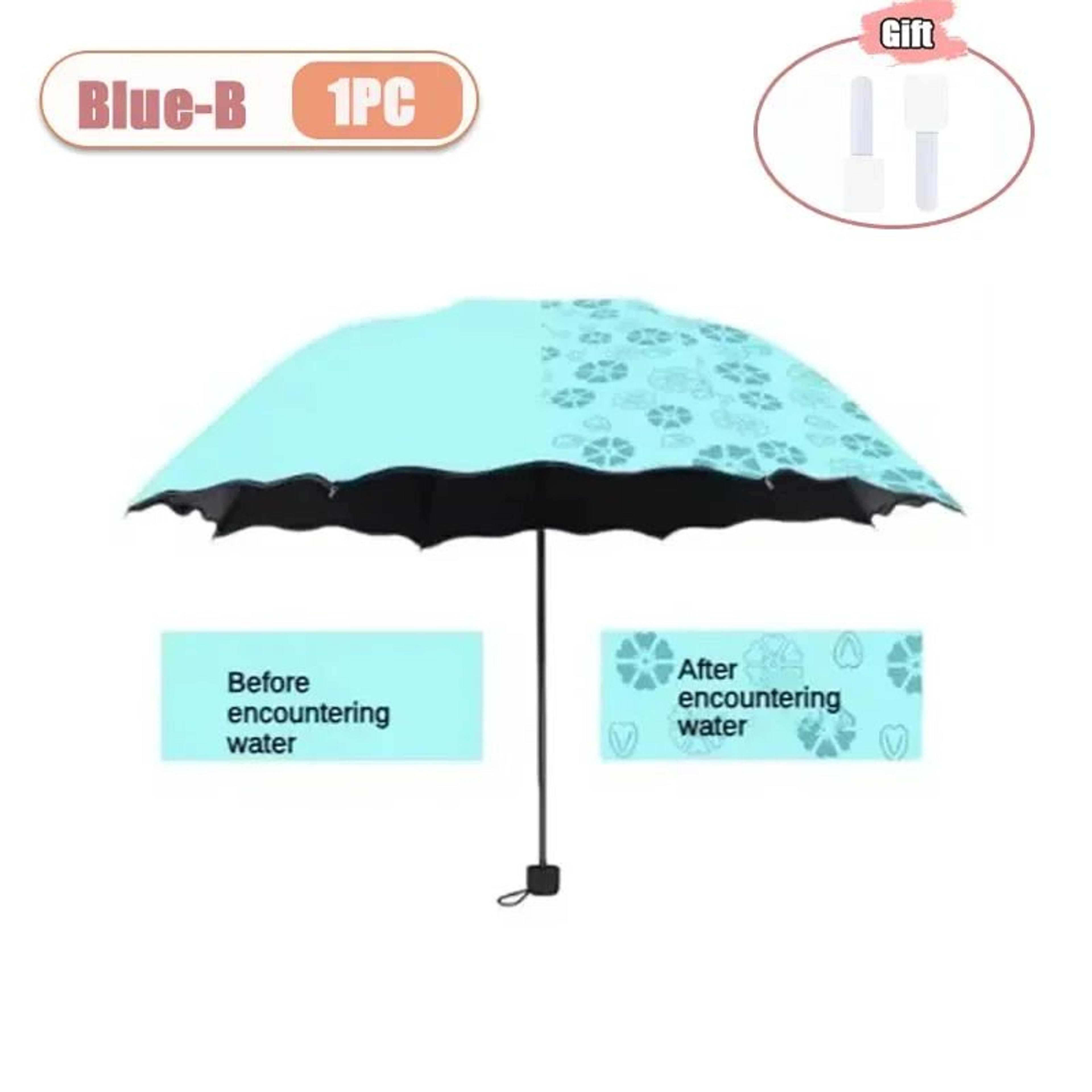 Water Bloom UV Protection Folding Umbrella For Sun And Rain 7