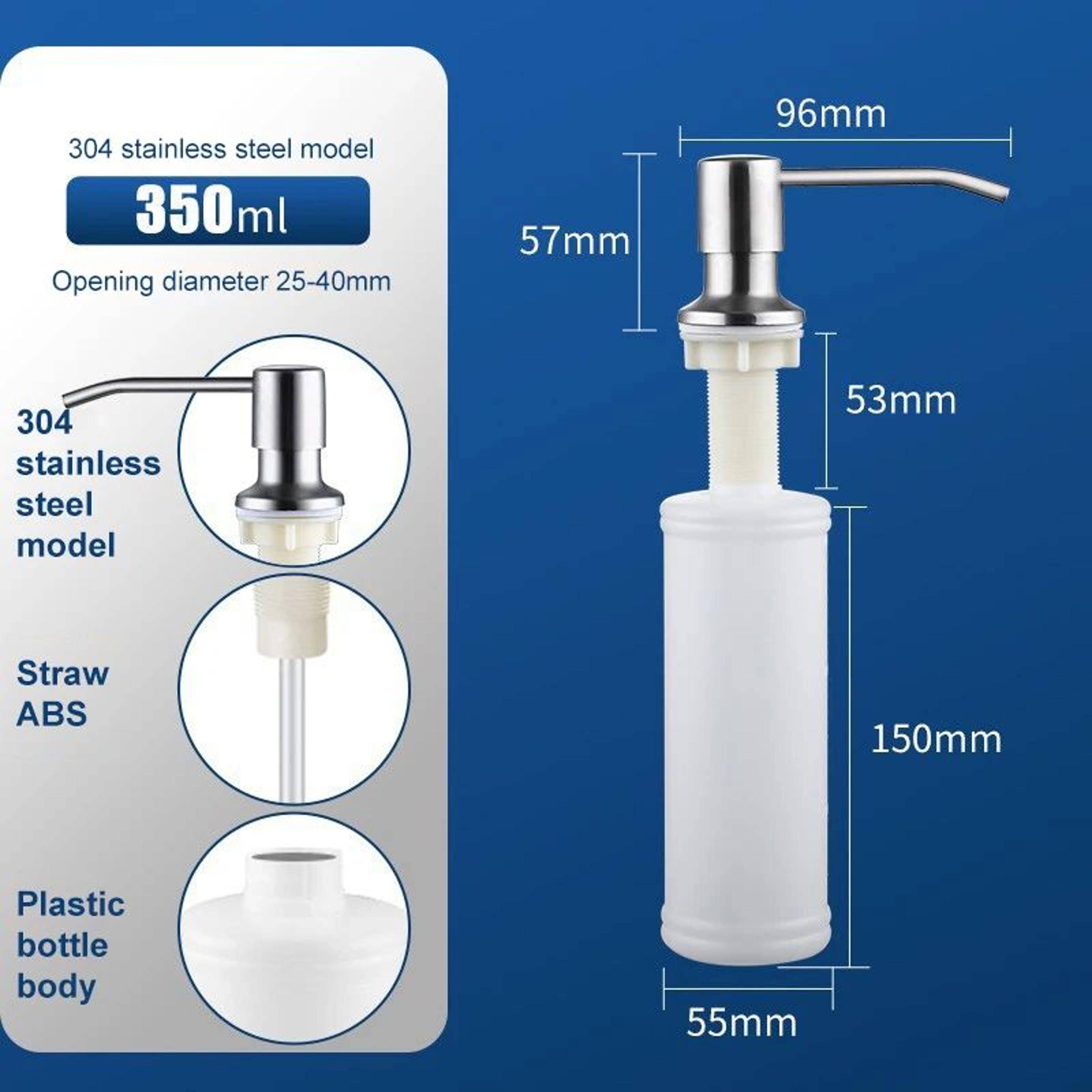 2PCS Stainless Steel Soap Dispenser Pump Replacement Set 6