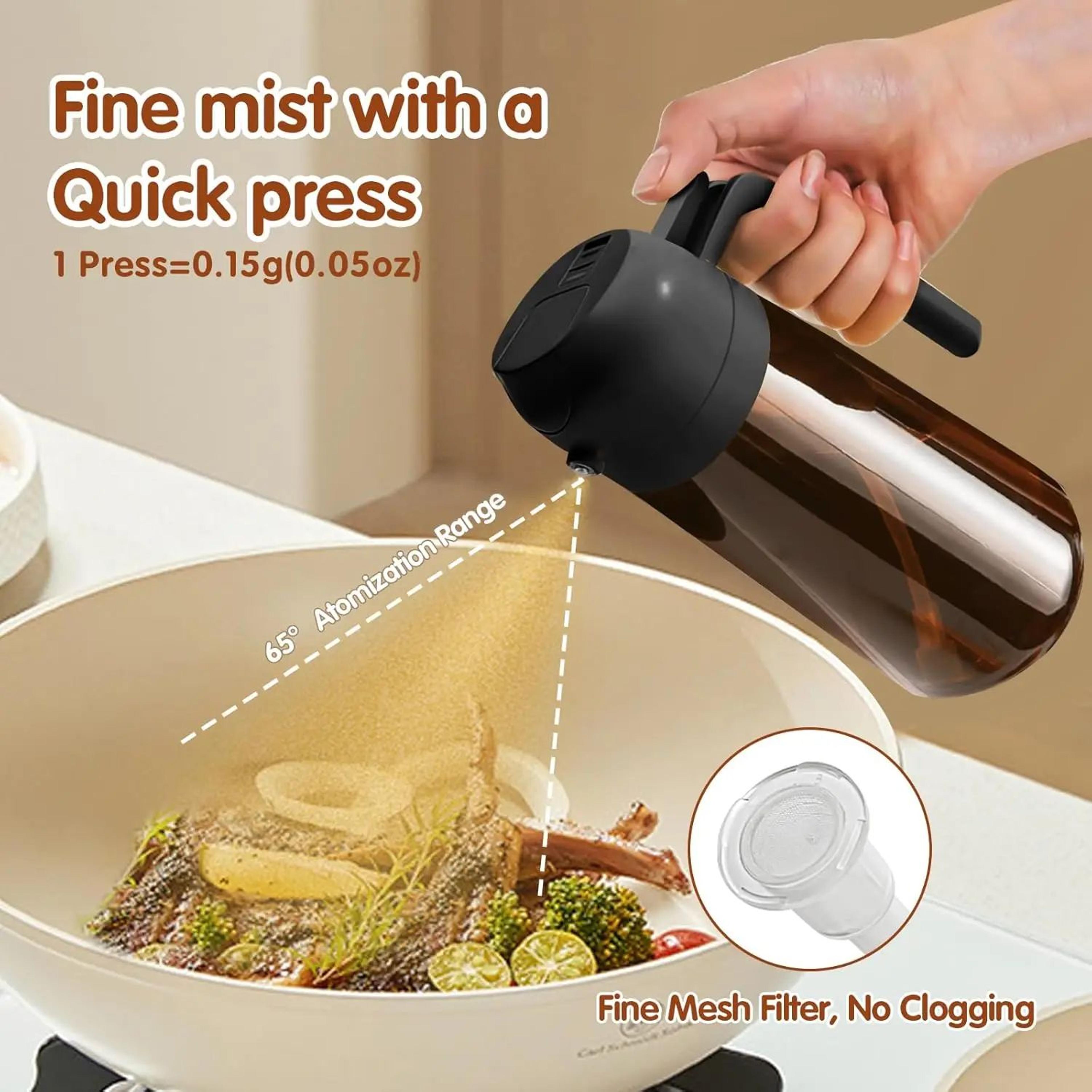 470ml Amber Glass 2in1 Olive Oil Sprayer And Dispenser 2