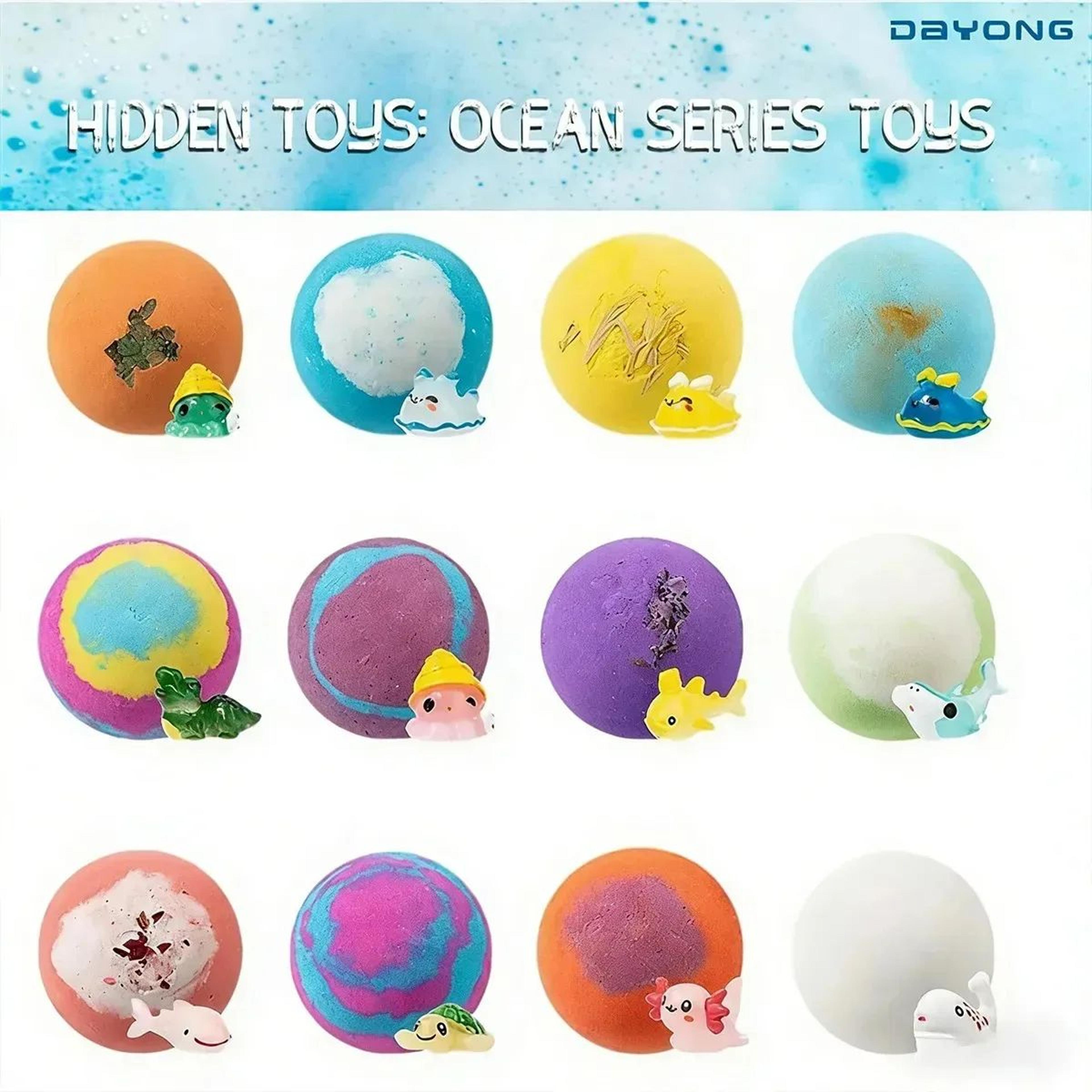 Kids Surprise Bath Bombs With Hidden Toy Moisturizing Fizzy Bath Set 2