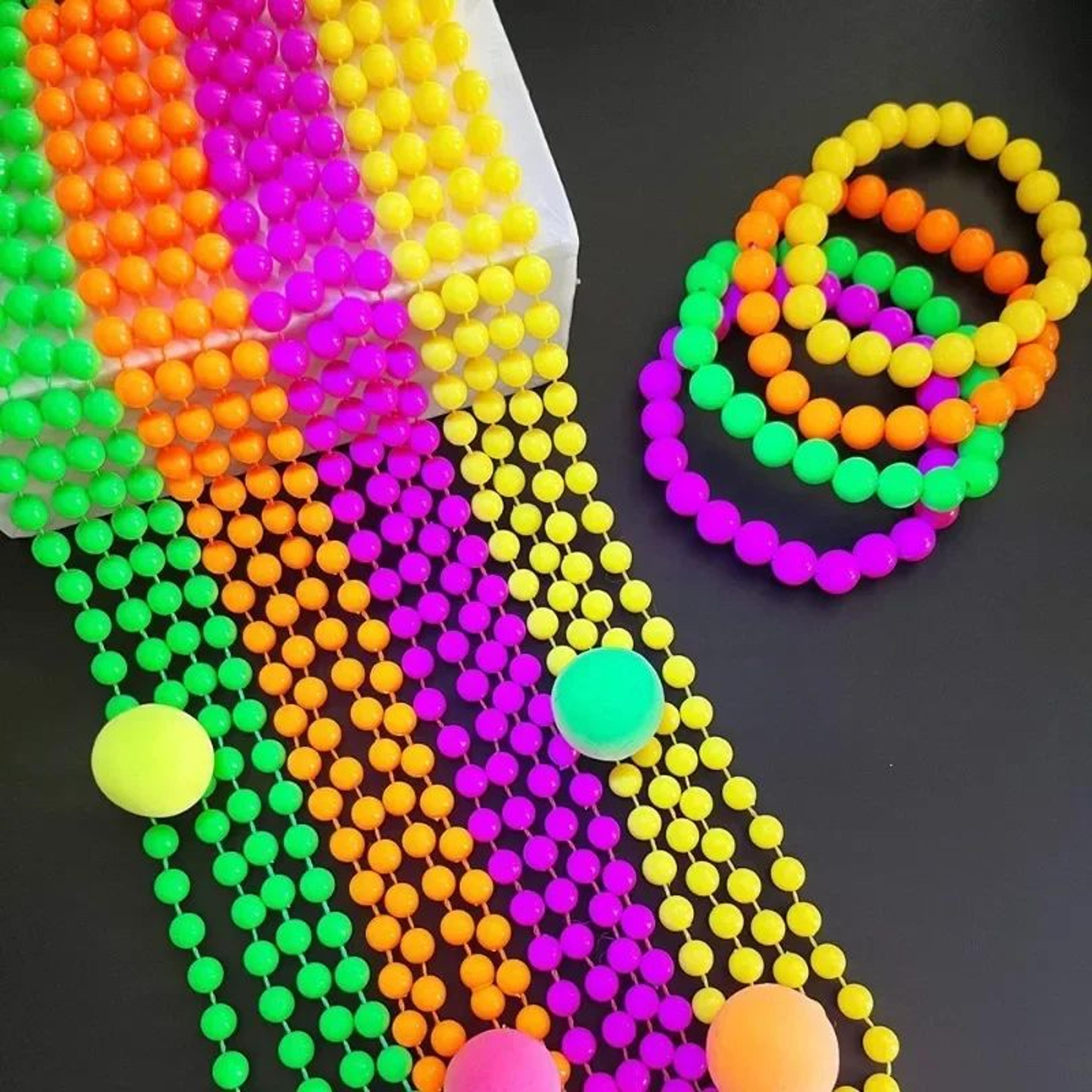 Neon Beaded Necklace And Bracelet Party Accessory Set 440PCS 1